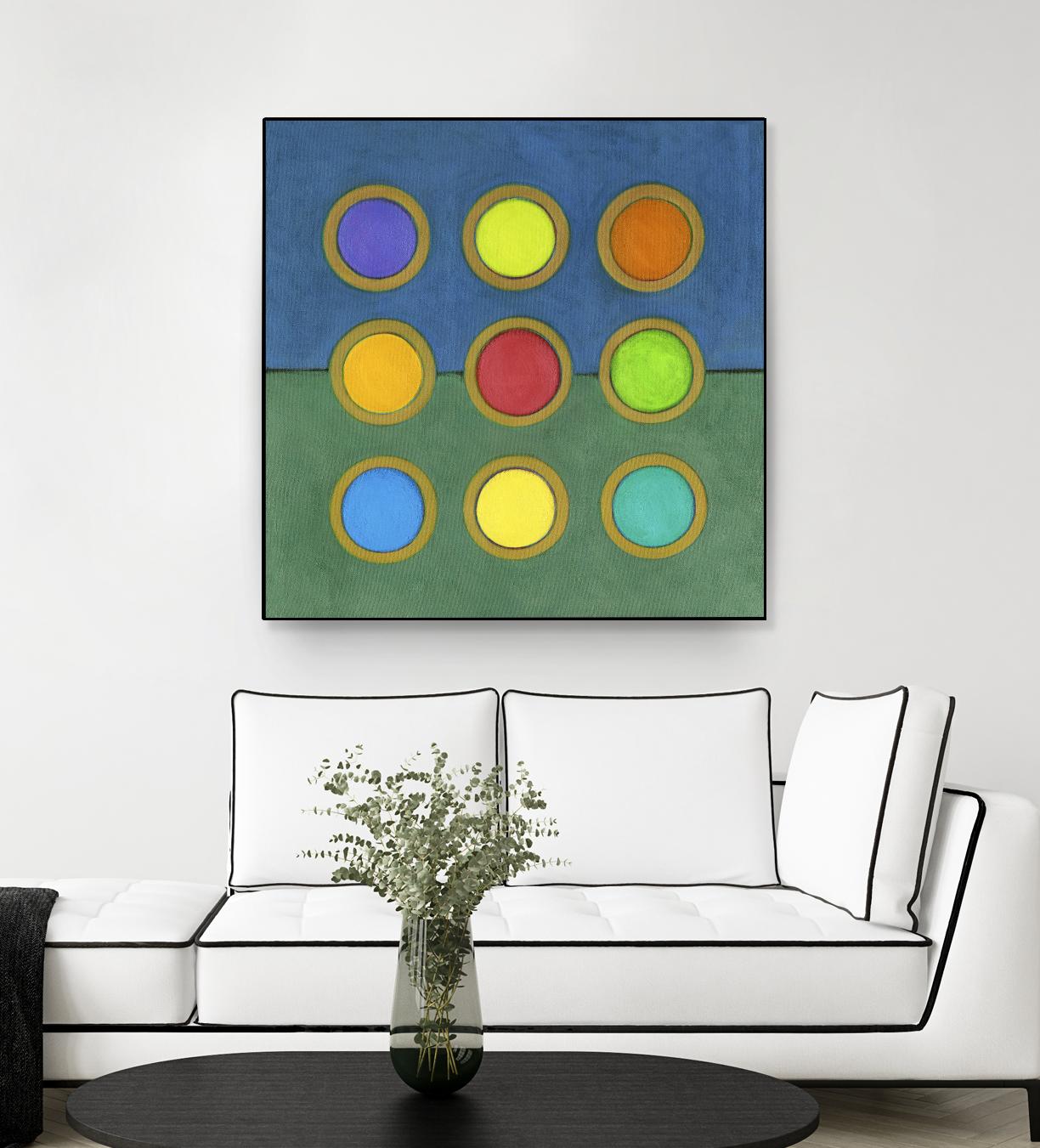 Circle Grid II by Darlene Kulig on GIANT ART - green abstract