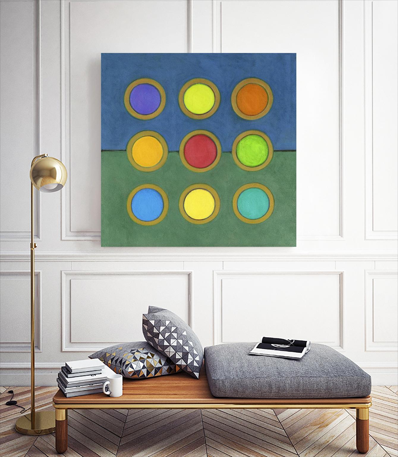Circle Grid II by Darlene Kulig on GIANT ART - green abstract