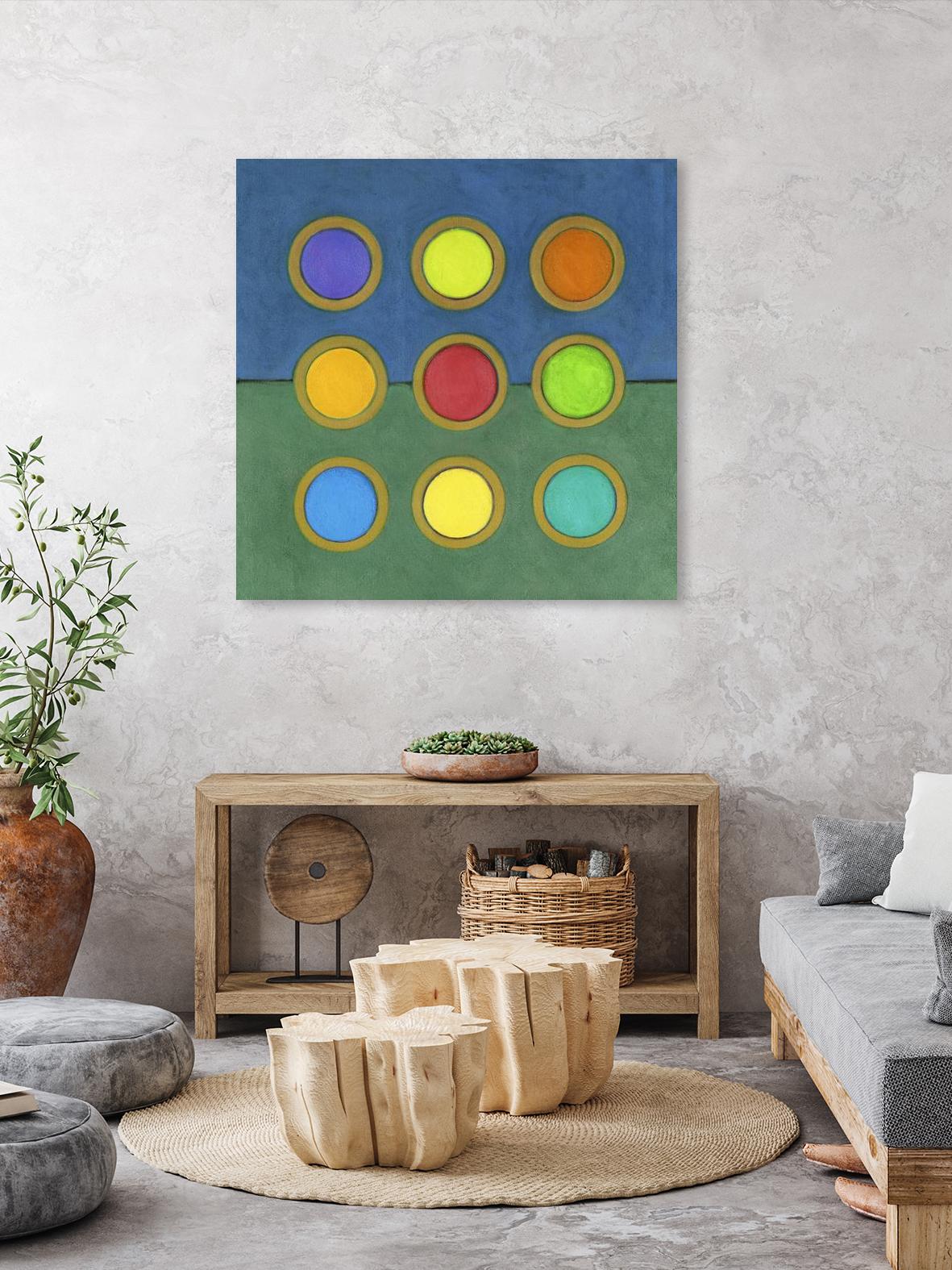 Circle Grid II by Darlene Kulig on GIANT ART - green abstract