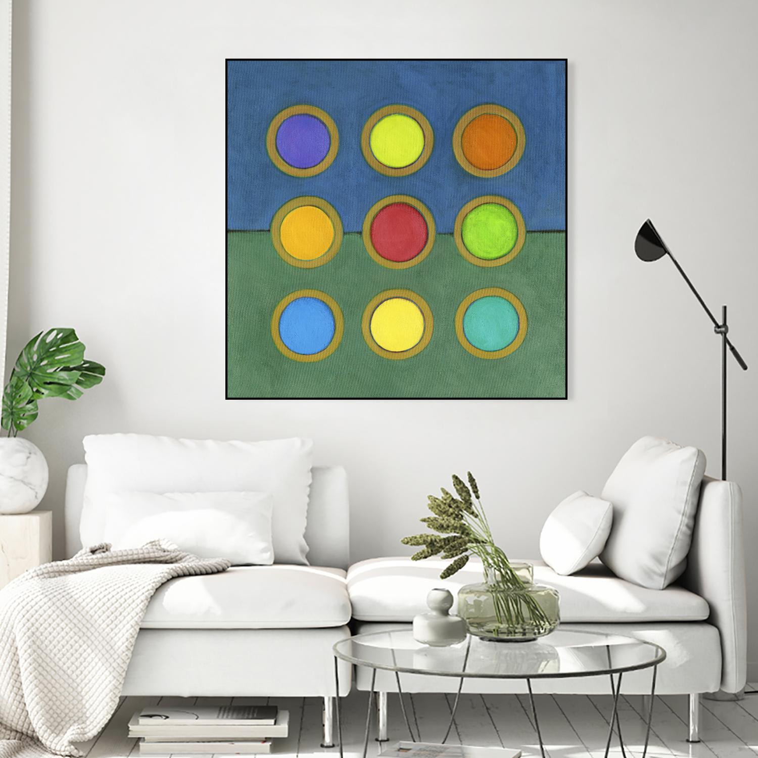 Circle Grid II by Darlene Kulig on GIANT ART - green abstract