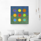 Circle Grid II by Darlene Kulig on GIANT ART - green abstract