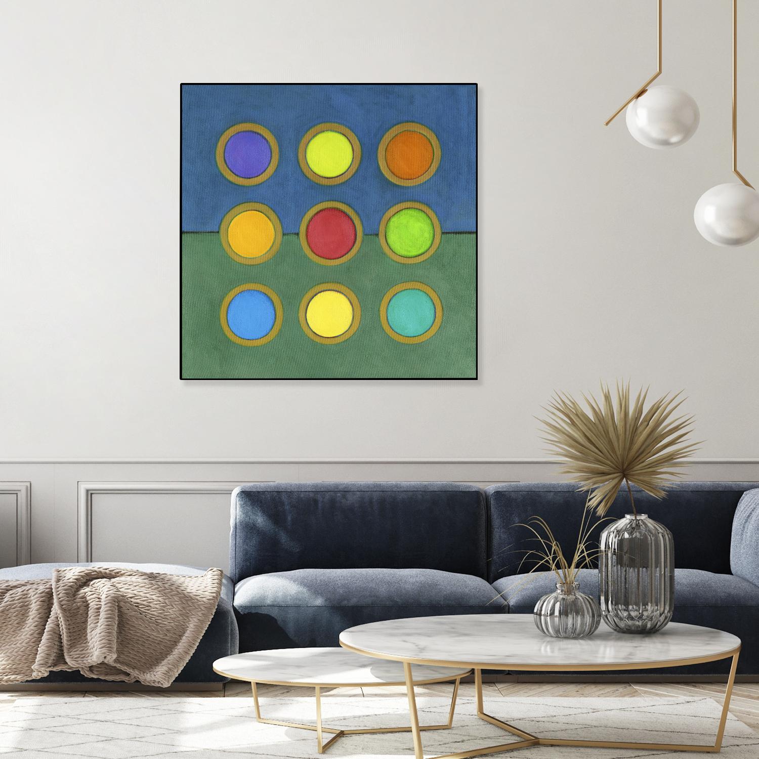 Circle Grid II by Darlene Kulig on GIANT ART - green abstract