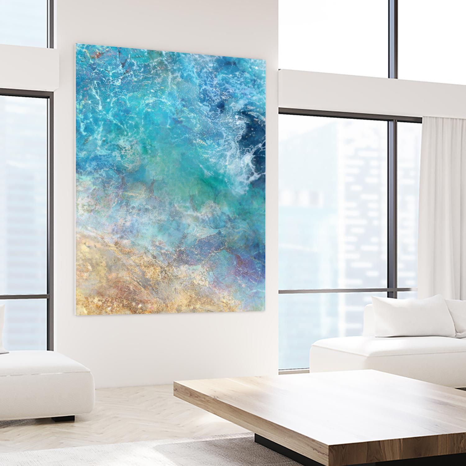 Oceanic Gold I by Ken Roko on GIANT ART - abstract