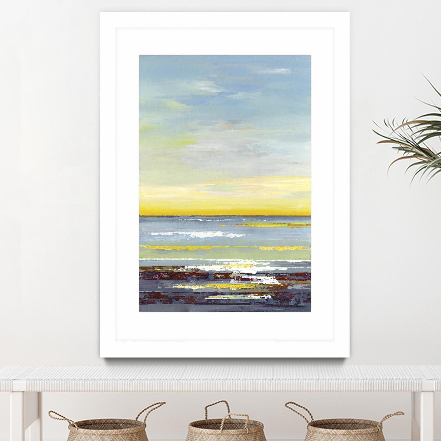 Gold Horizon by Valeria Mravyan on GIANT ART - blue abstract