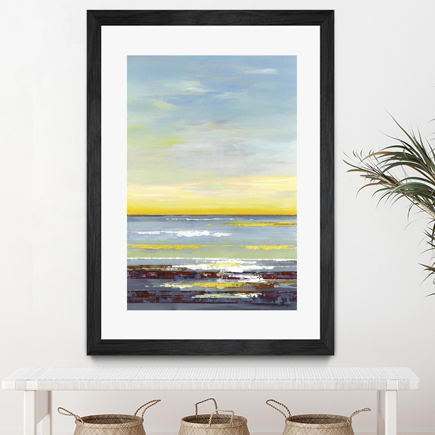 Gold Horizon by Valeria Mravyan on GIANT ART - blue abstract