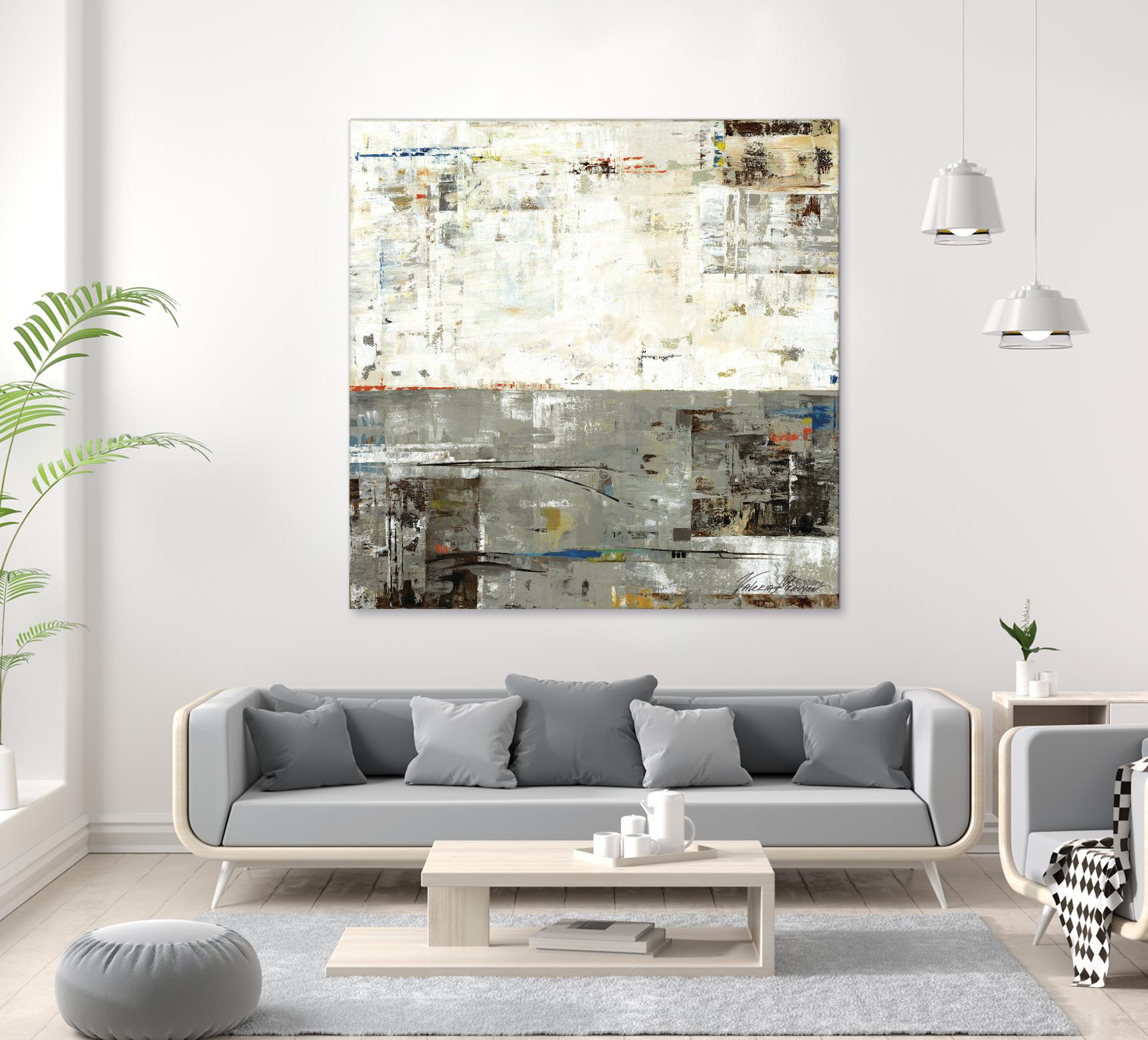 Grey Zone II by Valeria Mravyan on GIANT ART - beige abstract