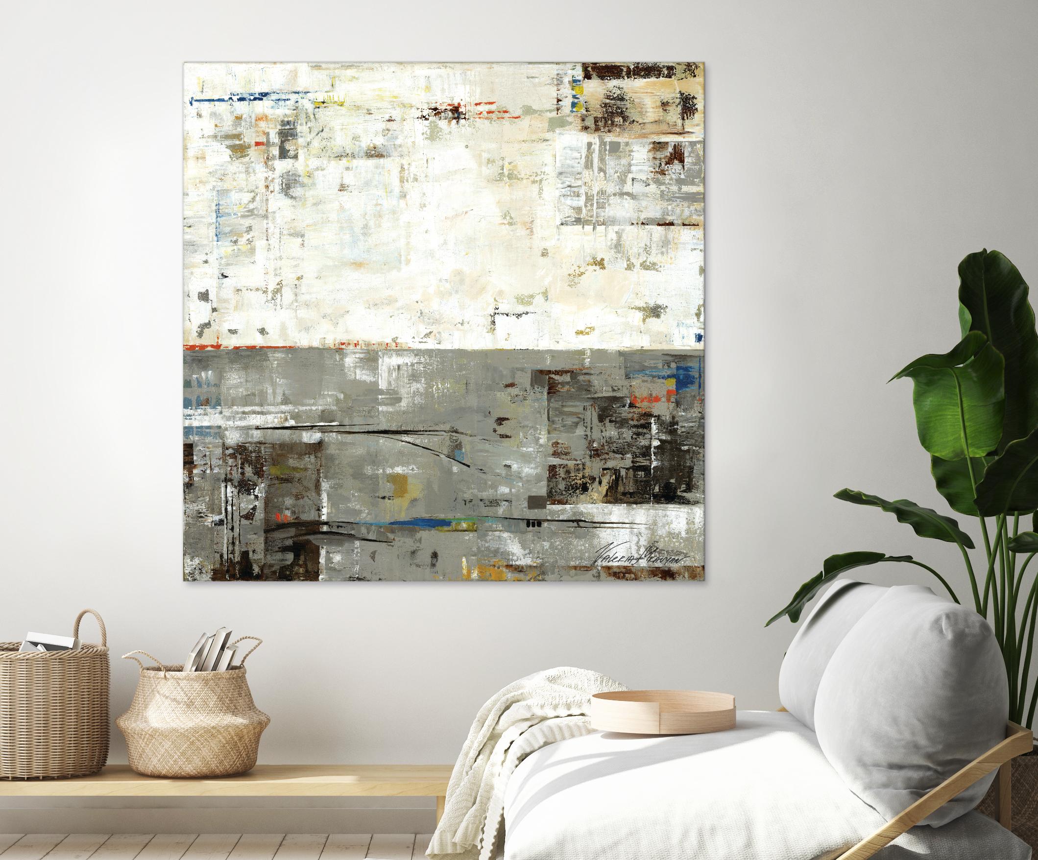 Grey Zone II by Valeria Mravyan on GIANT ART - beige abstract