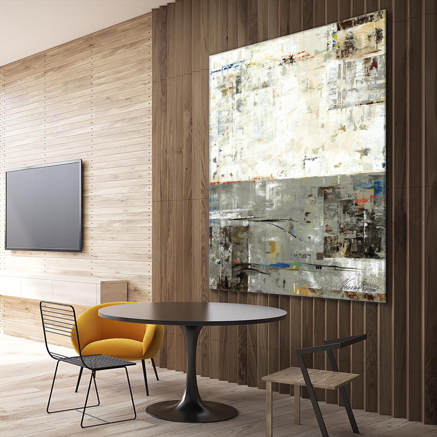 Grey Zone II by Valeria Mravyan on GIANT ART - beige abstract