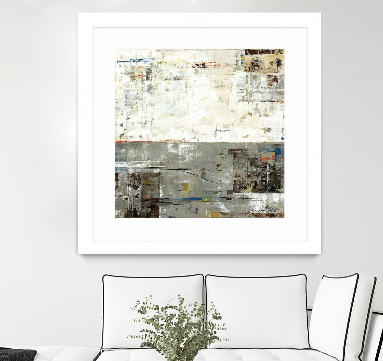 Grey Zone II by Valeria Mravyan on GIANT ART - beige abstract