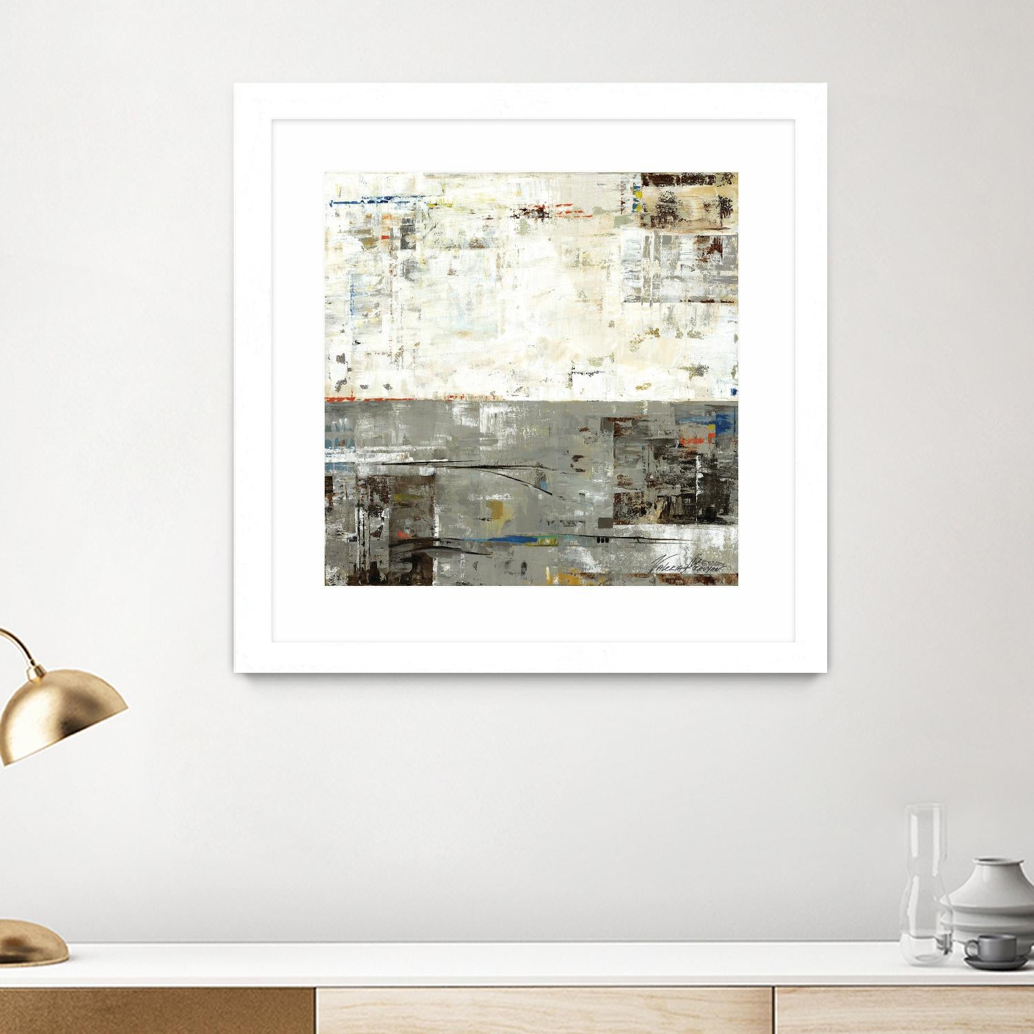 Grey Zone II by Valeria Mravyan on GIANT ART - beige abstract