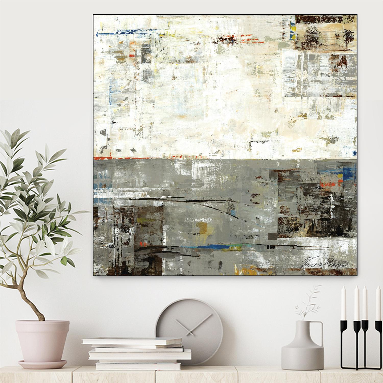 Grey Zone II by Valeria Mravyan on GIANT ART - beige abstract