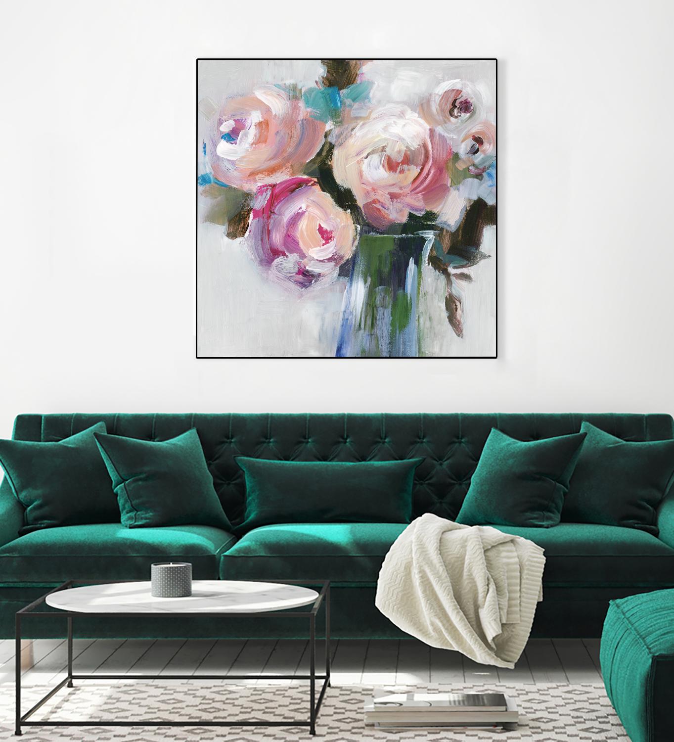 Bouquet II by Valeria Mravyan on GIANT ART - pink floral