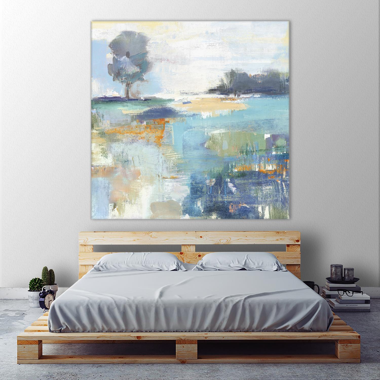 Rocky Fields by Valeria Mravyan on GIANT ART - blue abstract