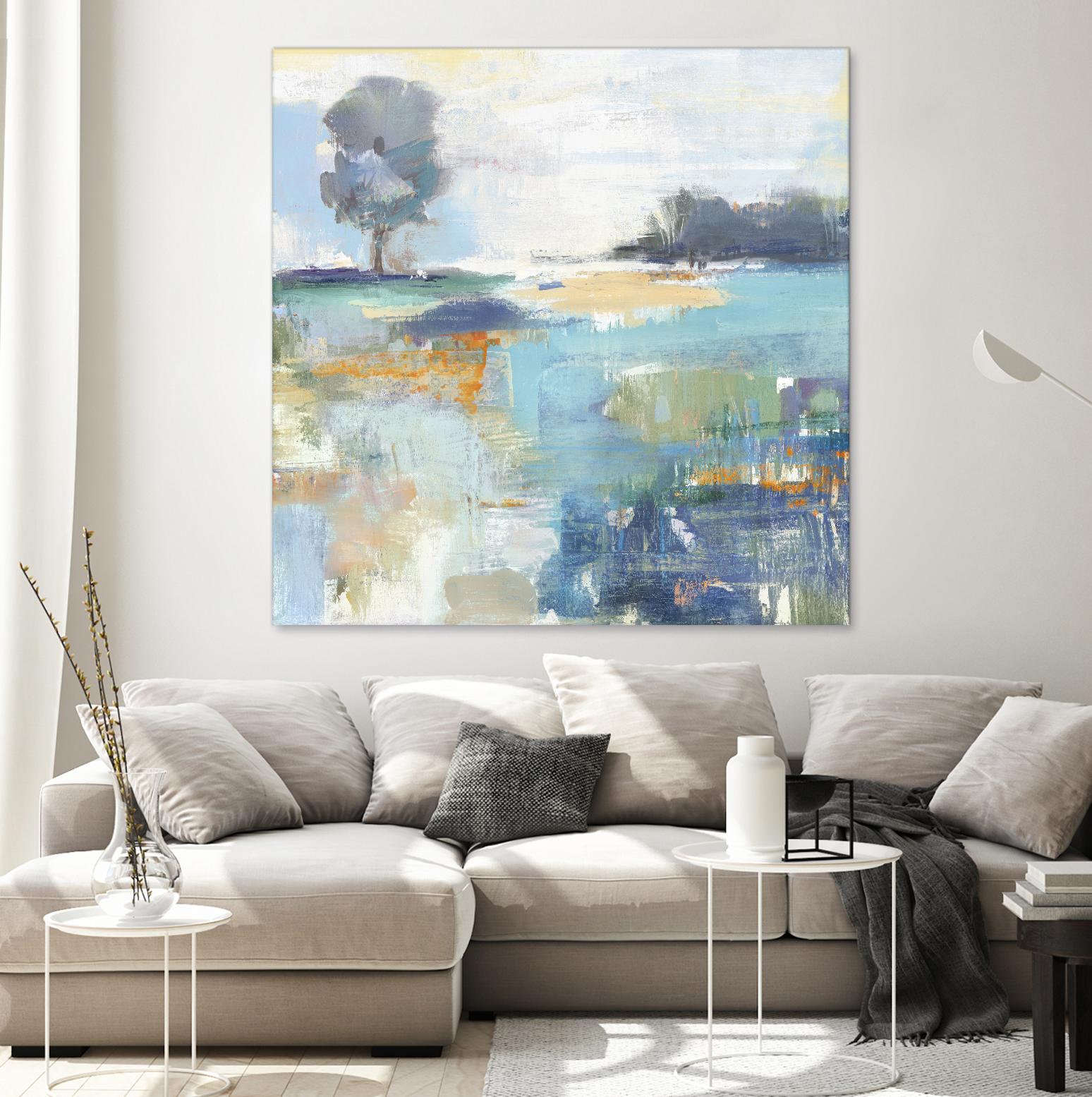 Rocky Fields by Valeria Mravyan on GIANT ART - blue abstract