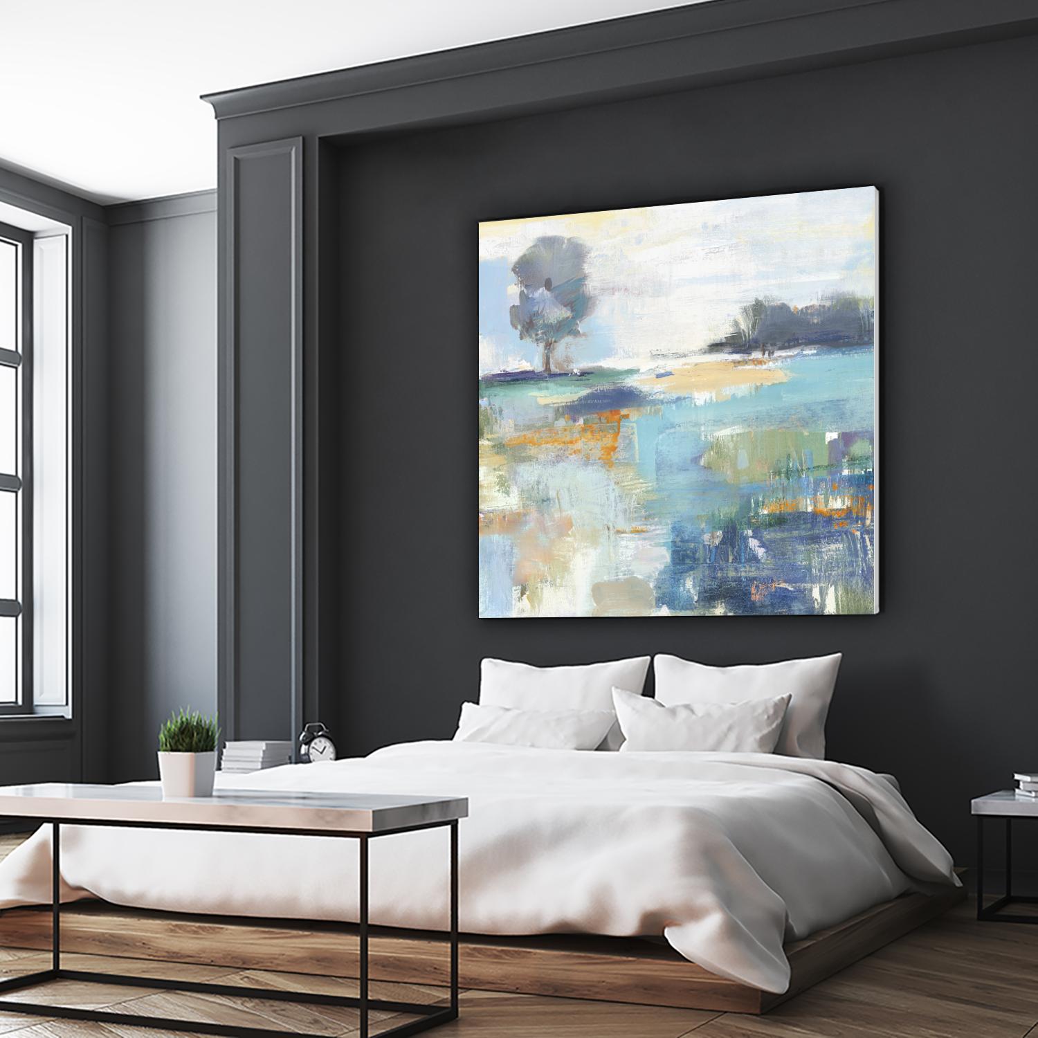 Rocky Fields by Valeria Mravyan on GIANT ART - blue abstract