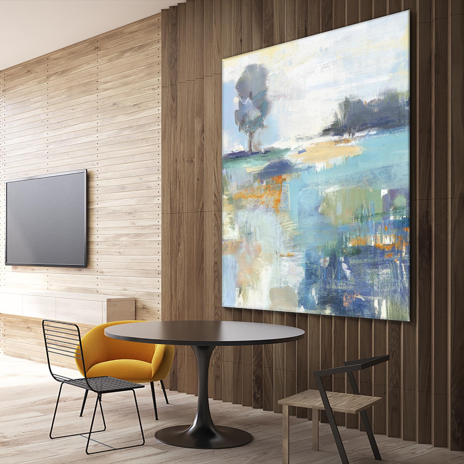 Rocky Fields by Valeria Mravyan on GIANT ART - blue abstract