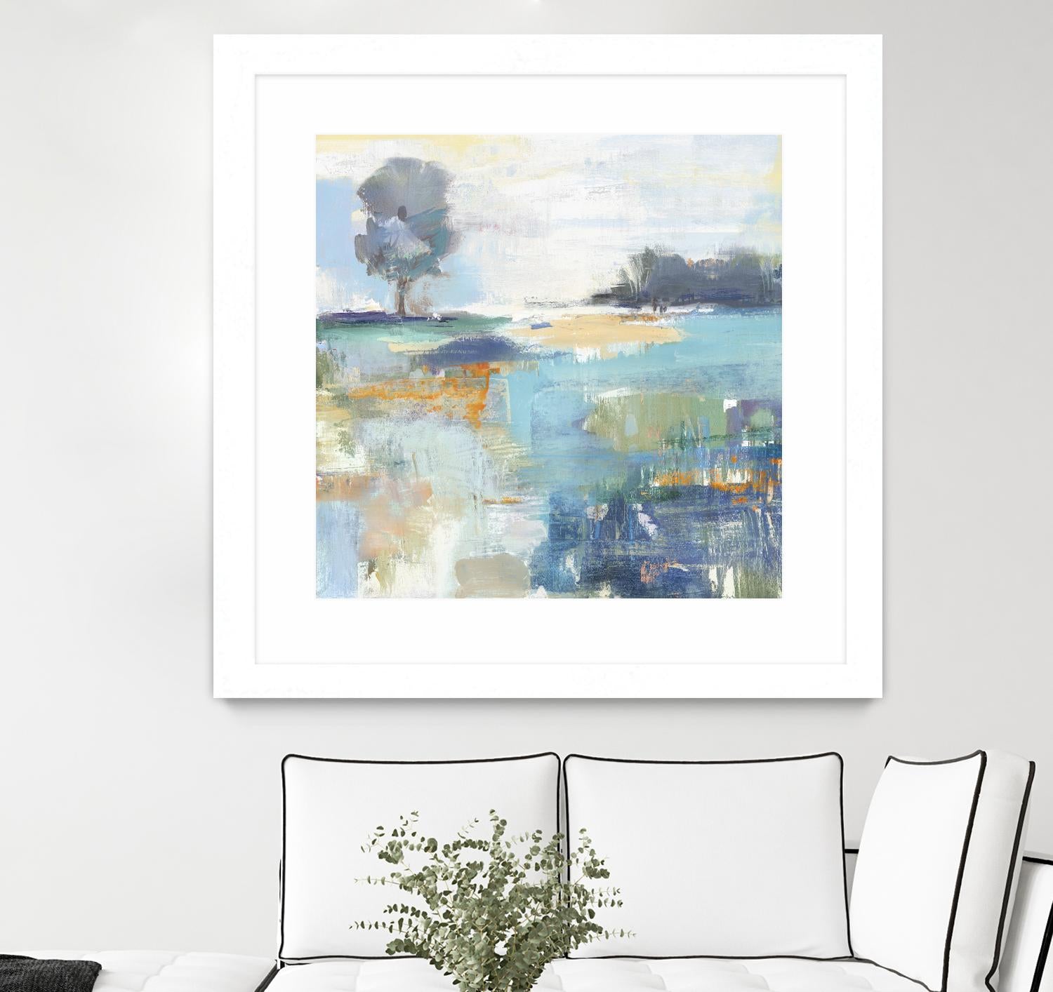 Rocky Fields by Valeria Mravyan on GIANT ART - blue abstract