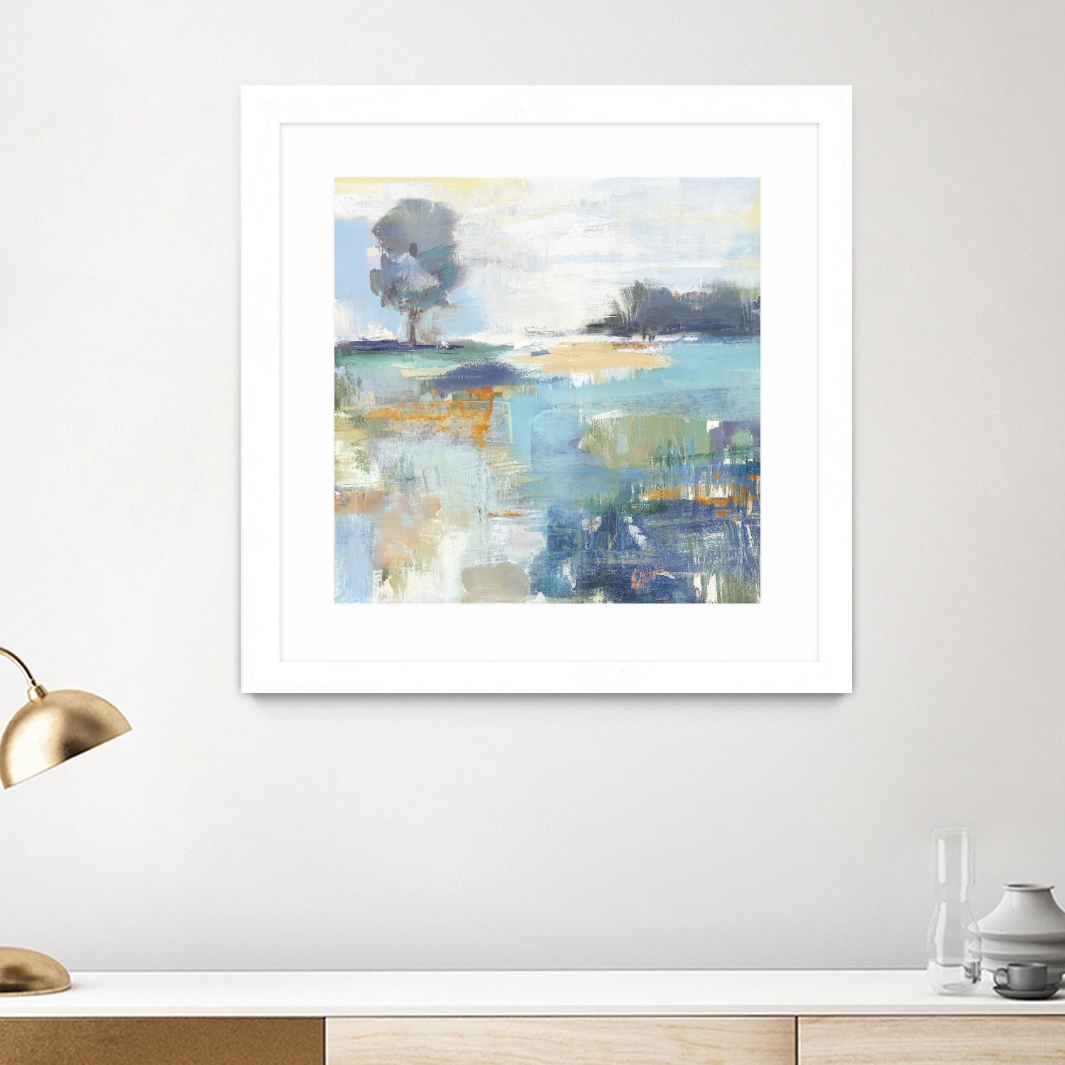 Rocky Fields by Valeria Mravyan on GIANT ART - blue abstract