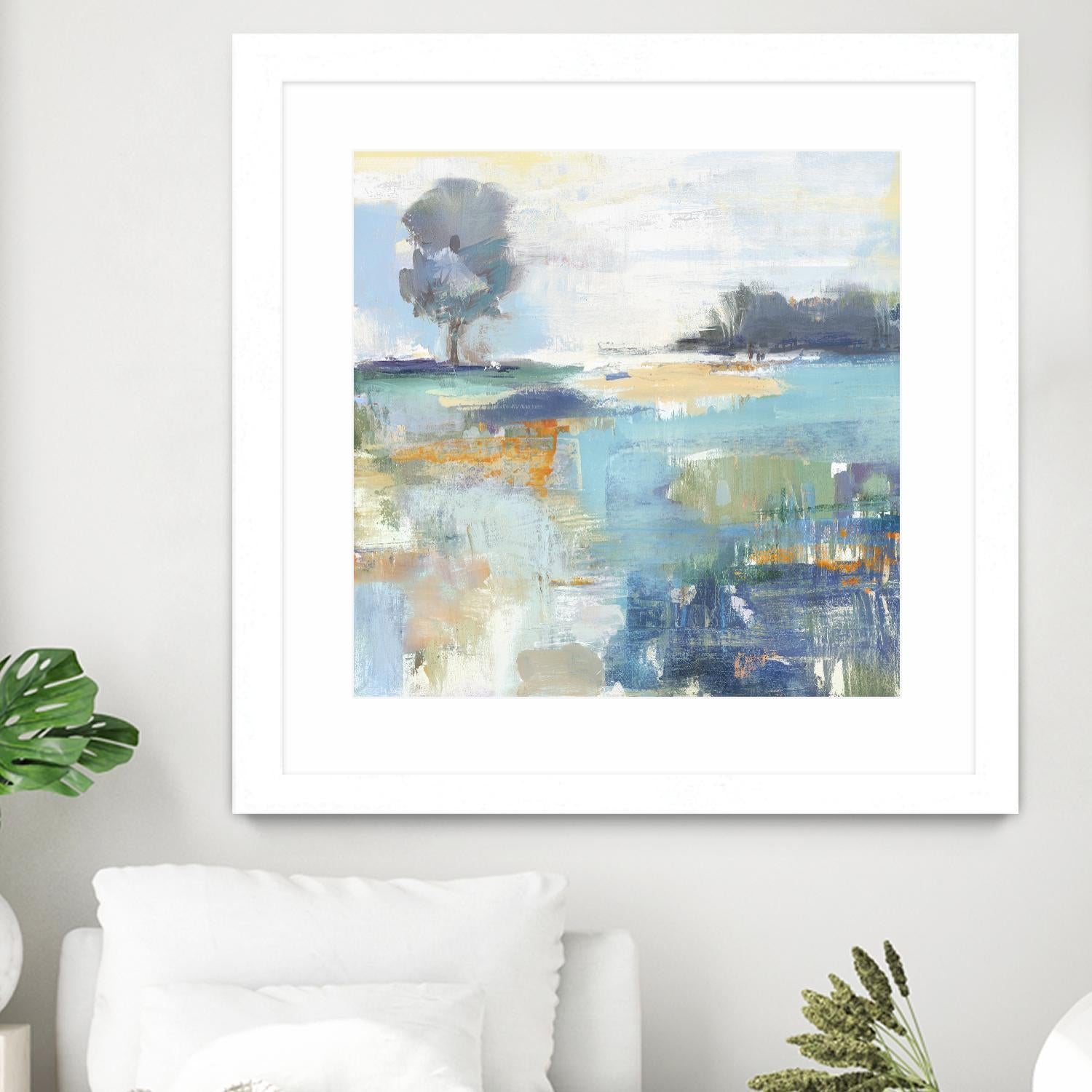 Rocky Fields by Valeria Mravyan on GIANT ART - blue abstract