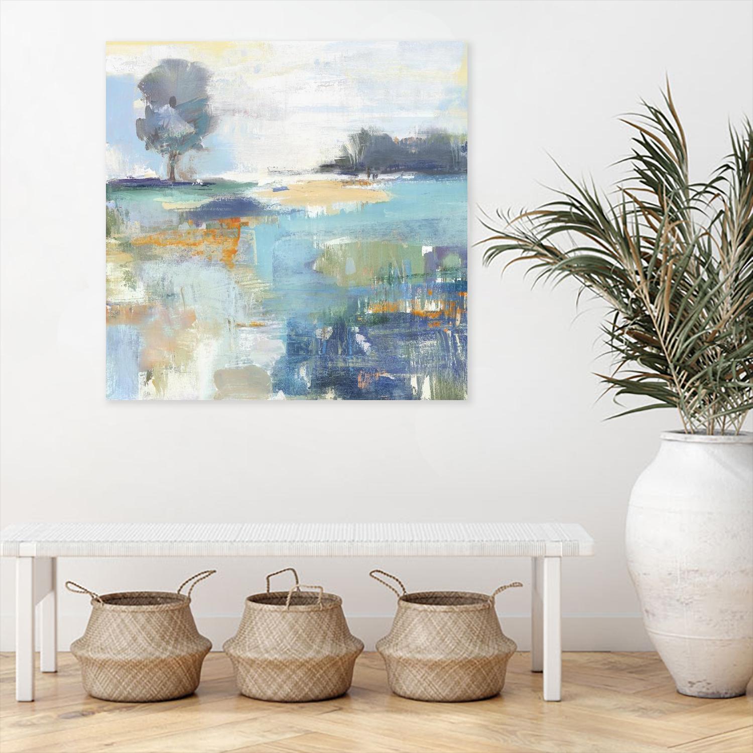 Rocky Fields by Valeria Mravyan on GIANT ART - blue abstract