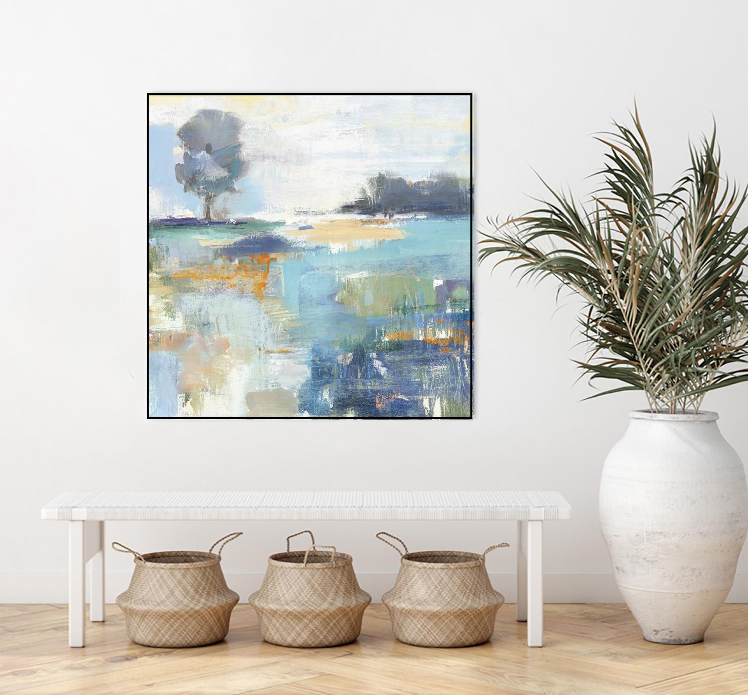 Rocky Fields by Valeria Mravyan on GIANT ART - blue abstract