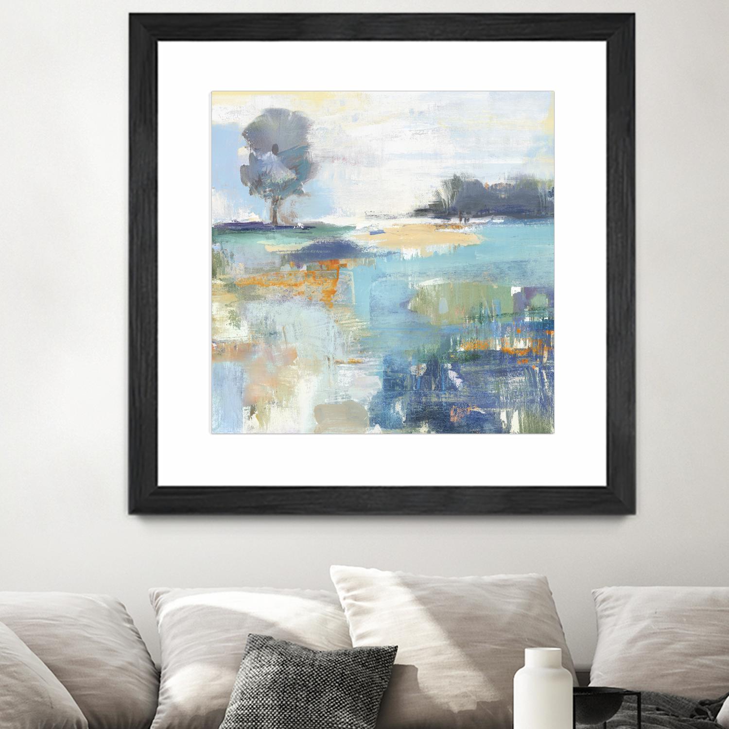 Rocky Fields by Valeria Mravyan on GIANT ART - blue abstract