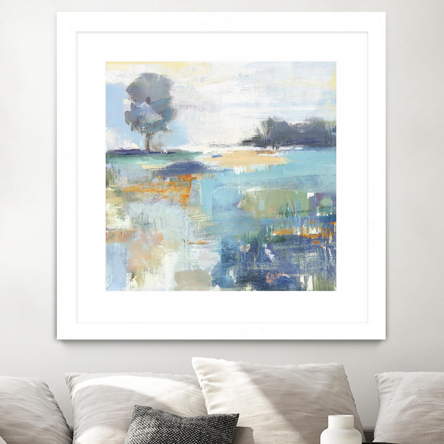 Rocky Fields by Valeria Mravyan on GIANT ART - blue abstract