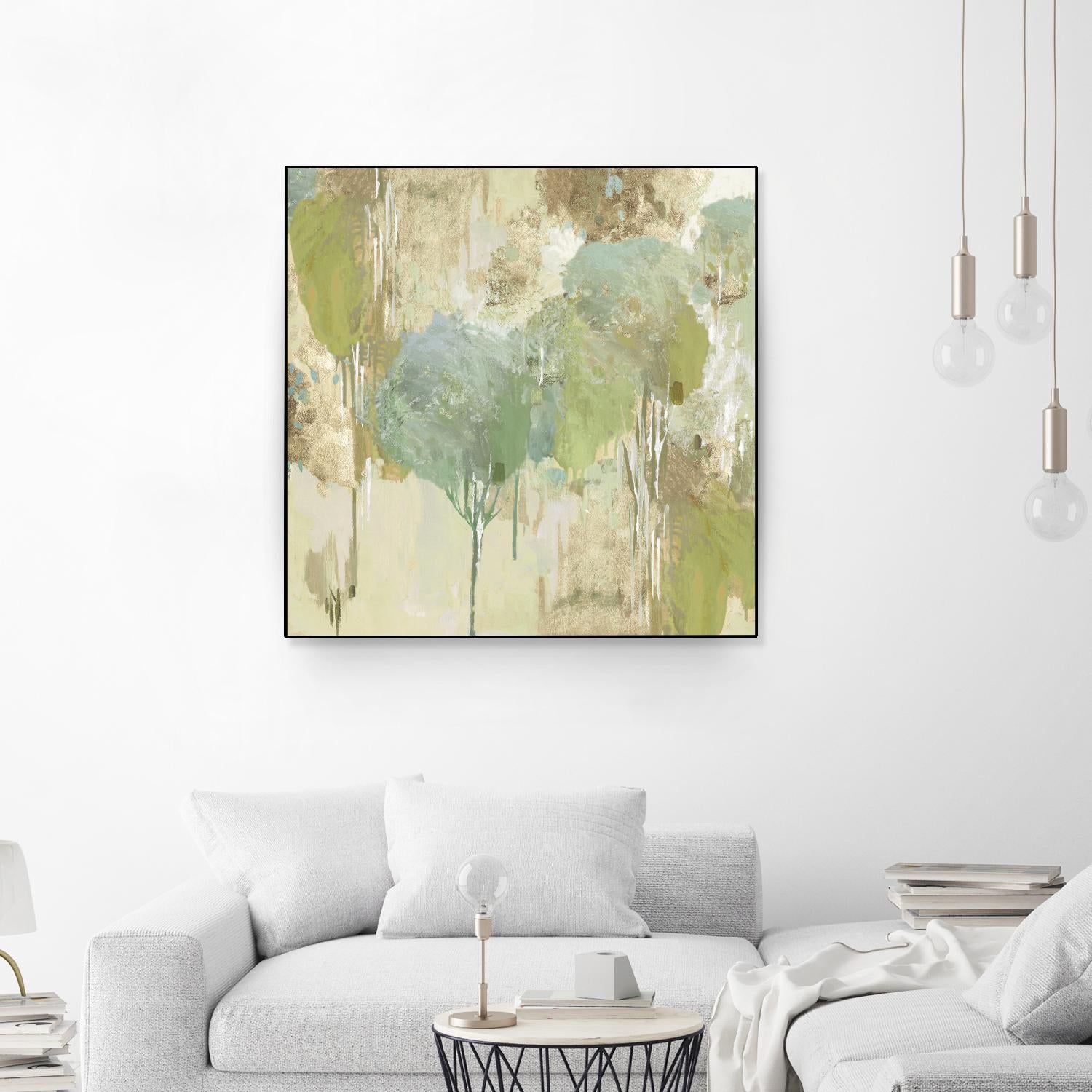 Teal Forest I by Valeria Mravyan on GIANT ART - beige abstract