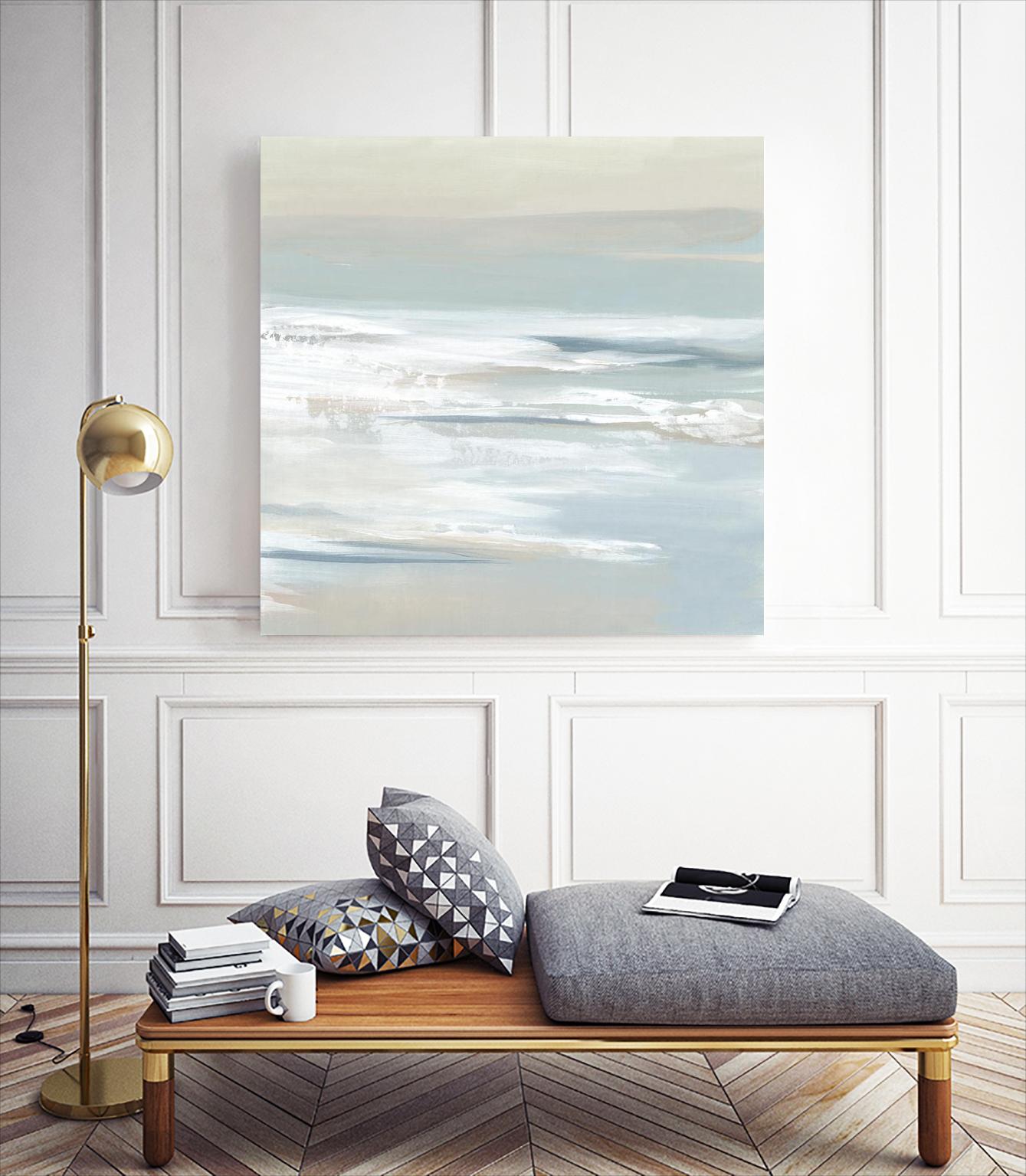 Shadows of the Sea I by Lera on GIANT ART - beige abstract