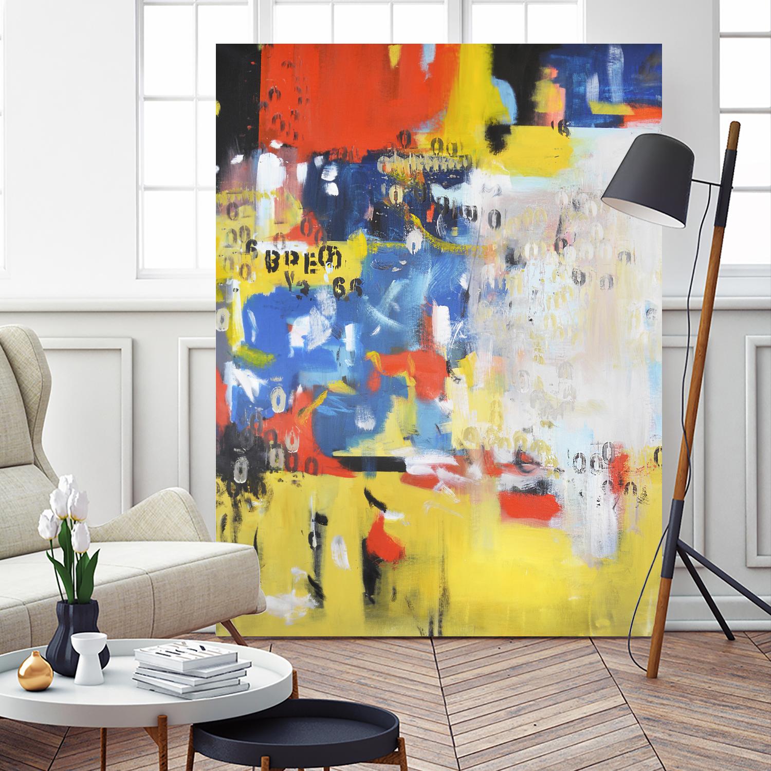 The History of Losing Zeroes Part I by Mark Pulliam on GIANT ART - blue abstract