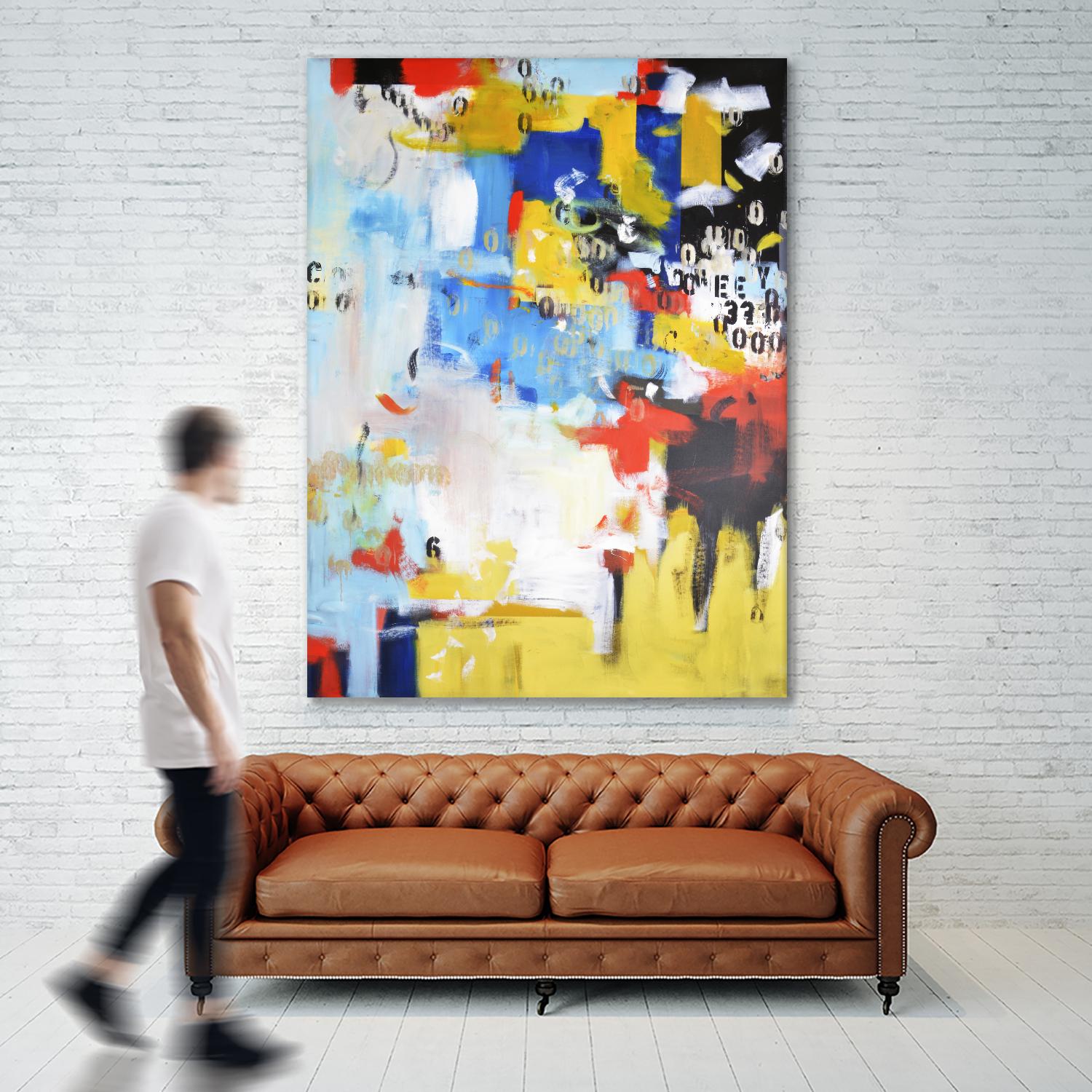 The History of Losing Zeroes Part II by Mark Pulliam on GIANT ART - yellow abstract