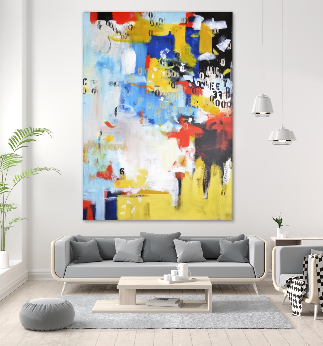 The History of Losing Zeroes Part II by Mark Pulliam on GIANT ART - yellow abstract