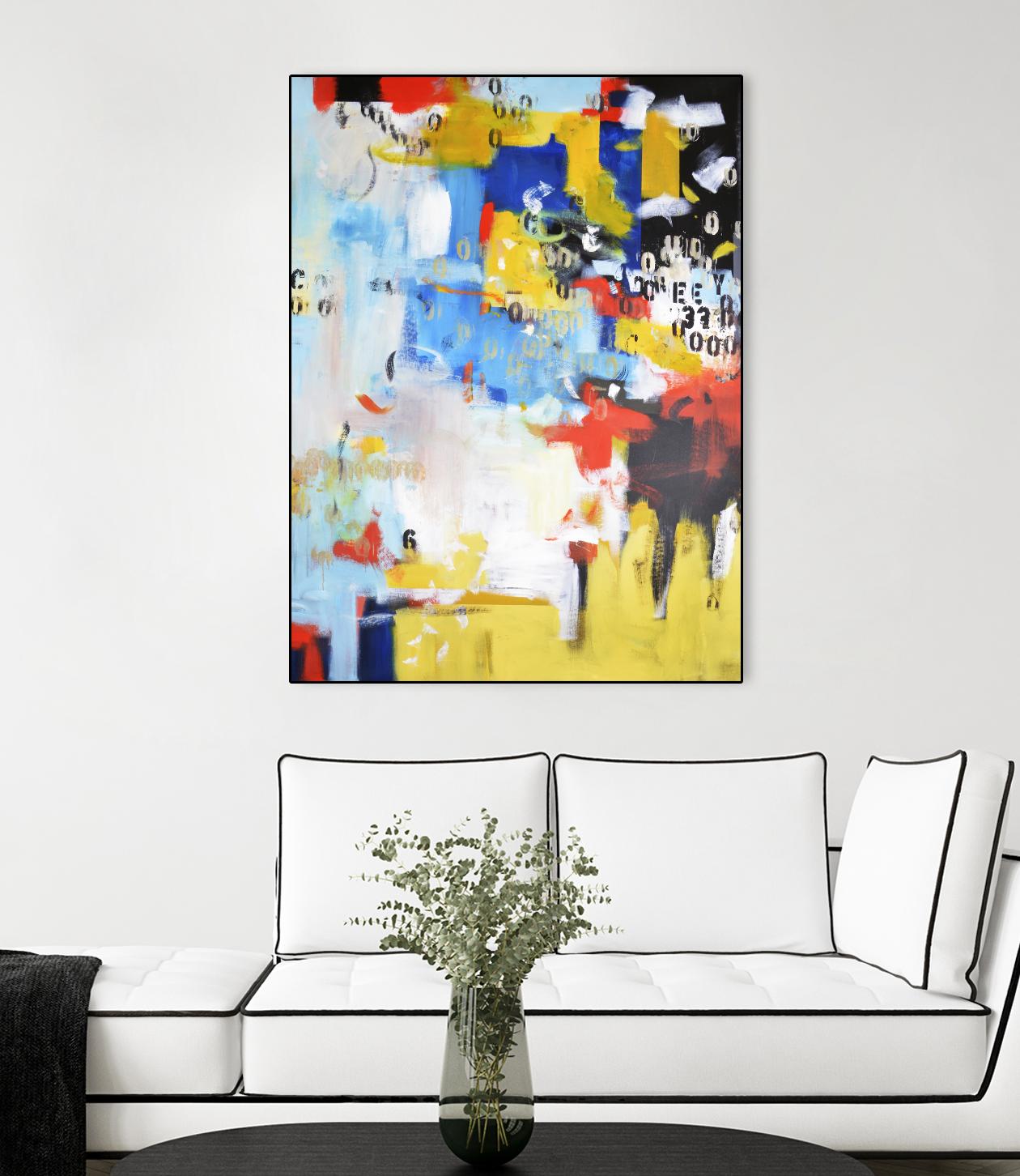 The History of Losing Zeroes Part II by Mark Pulliam on GIANT ART - yellow abstract