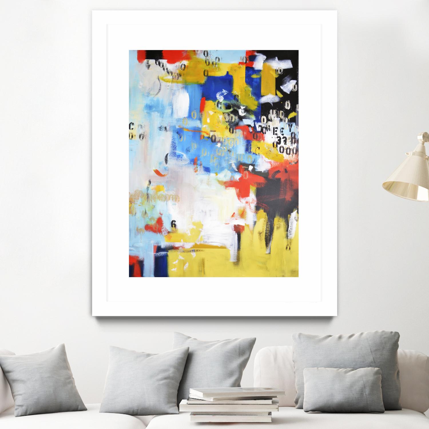 The History of Losing Zeroes Part II by Mark Pulliam on GIANT ART - yellow abstract