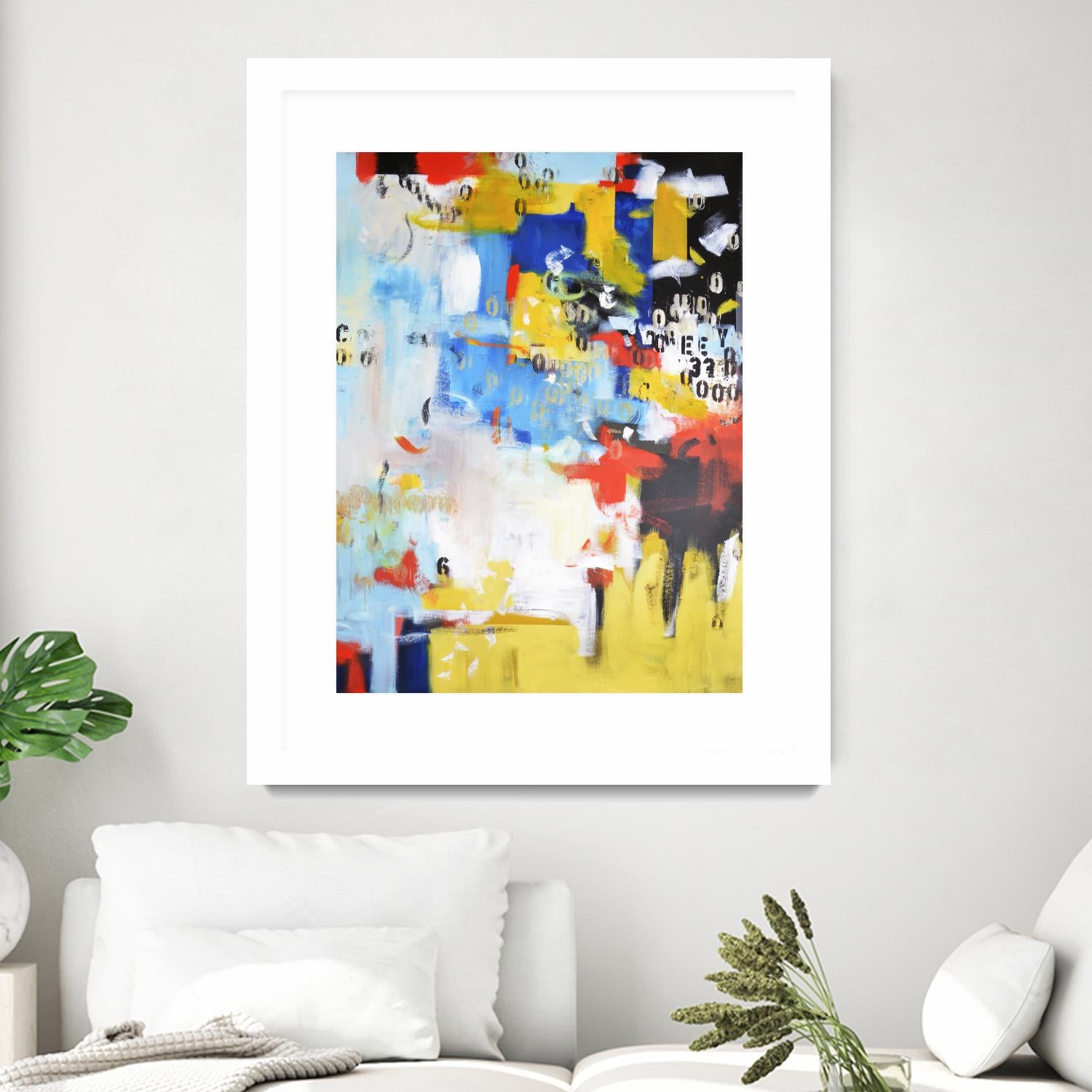 The History of Losing Zeroes Part II by Mark Pulliam on GIANT ART - yellow abstract