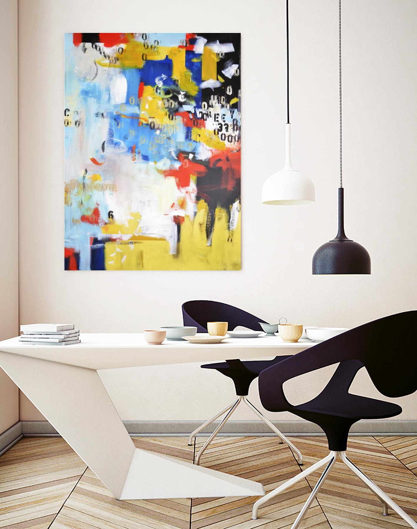 The History of Losing Zeroes Part II by Mark Pulliam on GIANT ART - yellow abstract