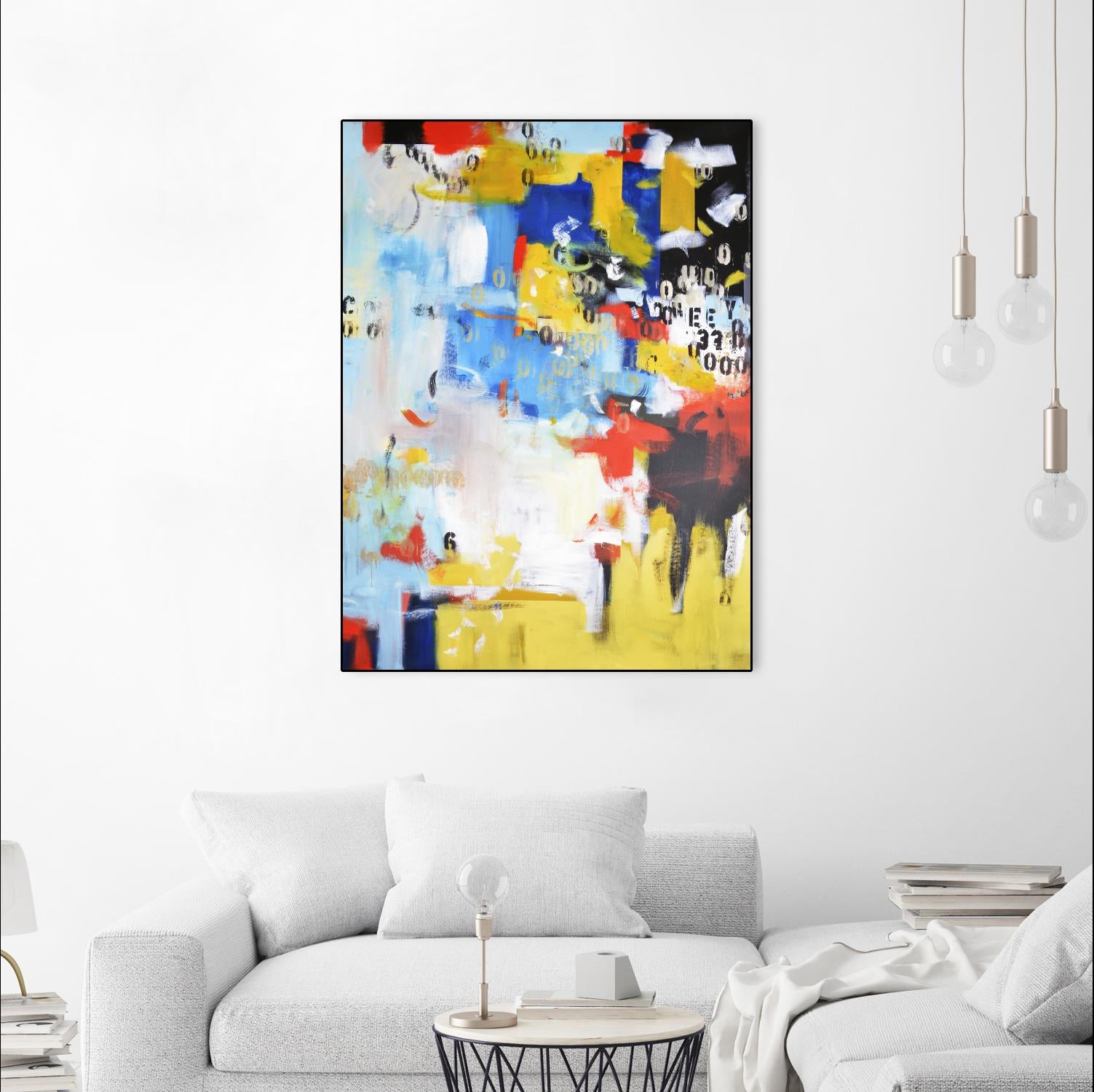 The History of Losing Zeroes Part II by Mark Pulliam on GIANT ART - yellow abstract