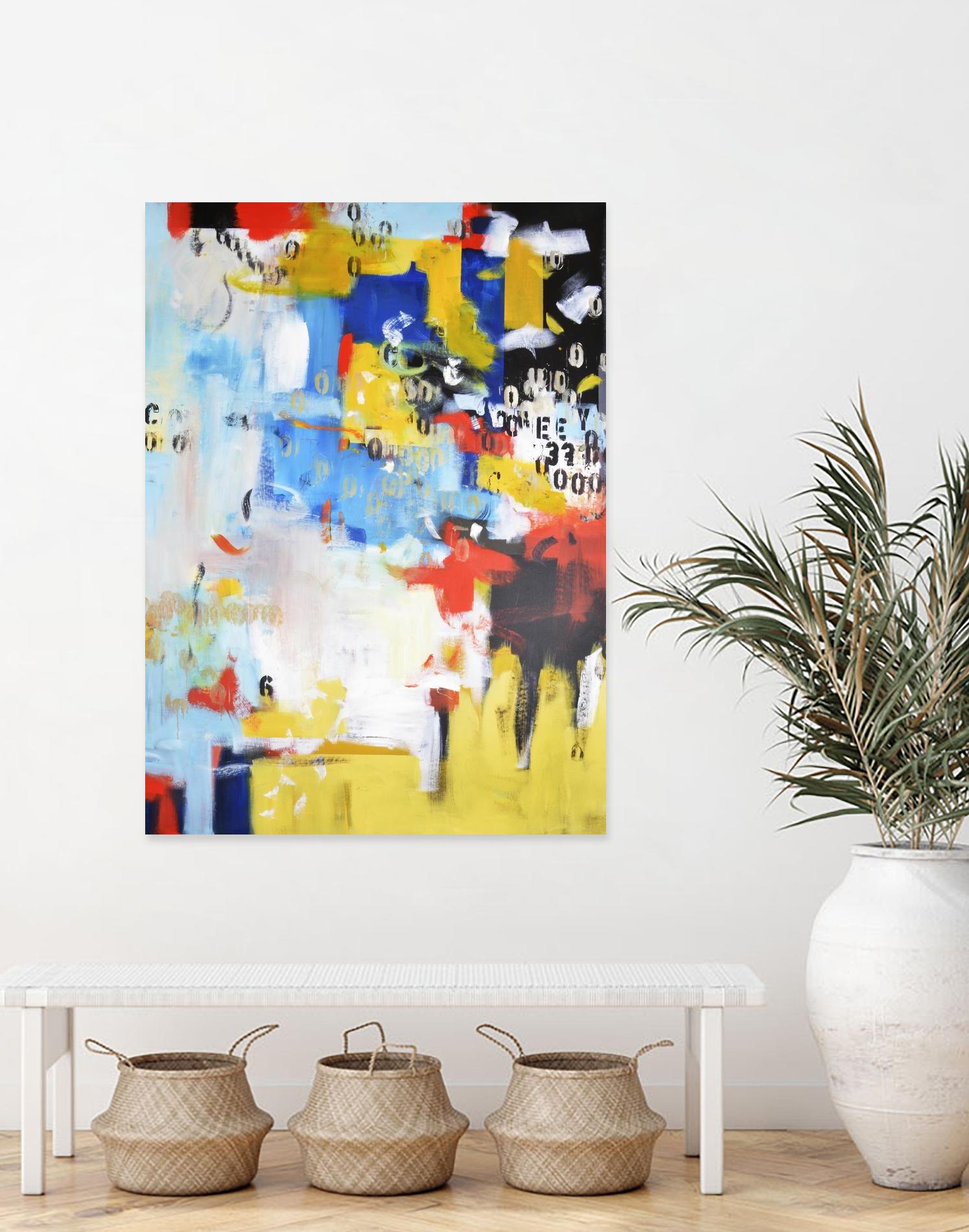 The History of Losing Zeroes Part II by Mark Pulliam on GIANT ART - yellow abstract