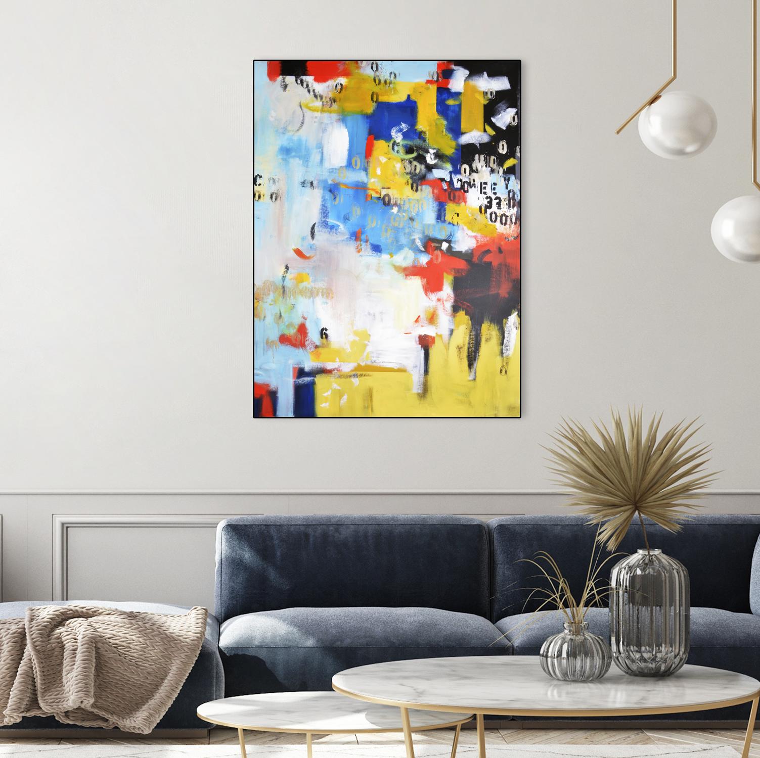 The History of Losing Zeroes Part II by Mark Pulliam on GIANT ART - yellow abstract