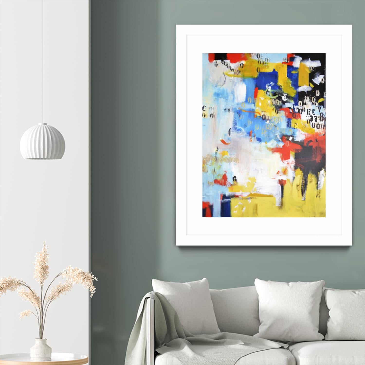 The History of Losing Zeroes Part II by Mark Pulliam on GIANT ART - yellow abstract