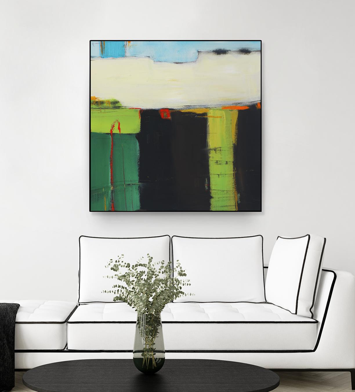 Red House View by Mark Pulliam on GIANT ART - black abstract