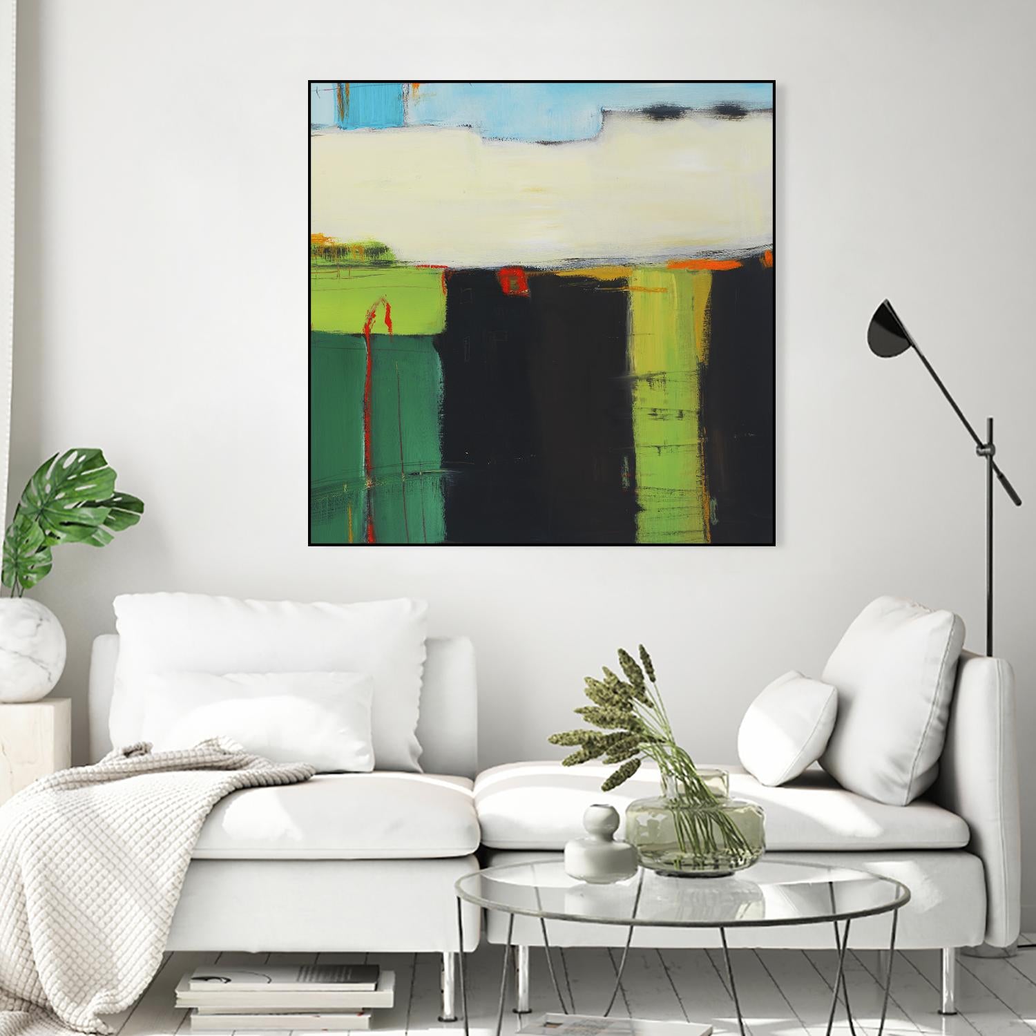 Red House View by Mark Pulliam on GIANT ART - black abstract