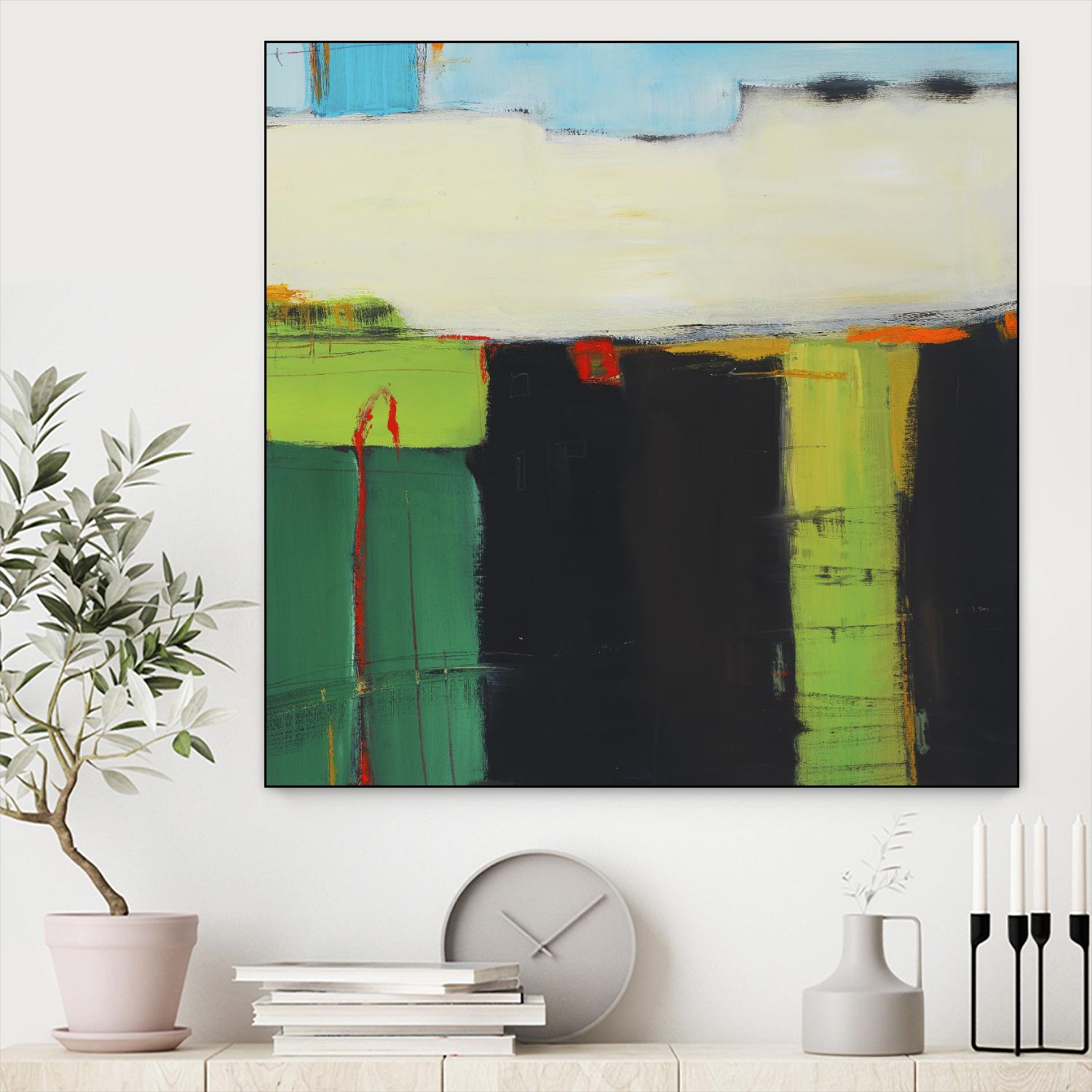 Red House View by Mark Pulliam on GIANT ART - black abstract