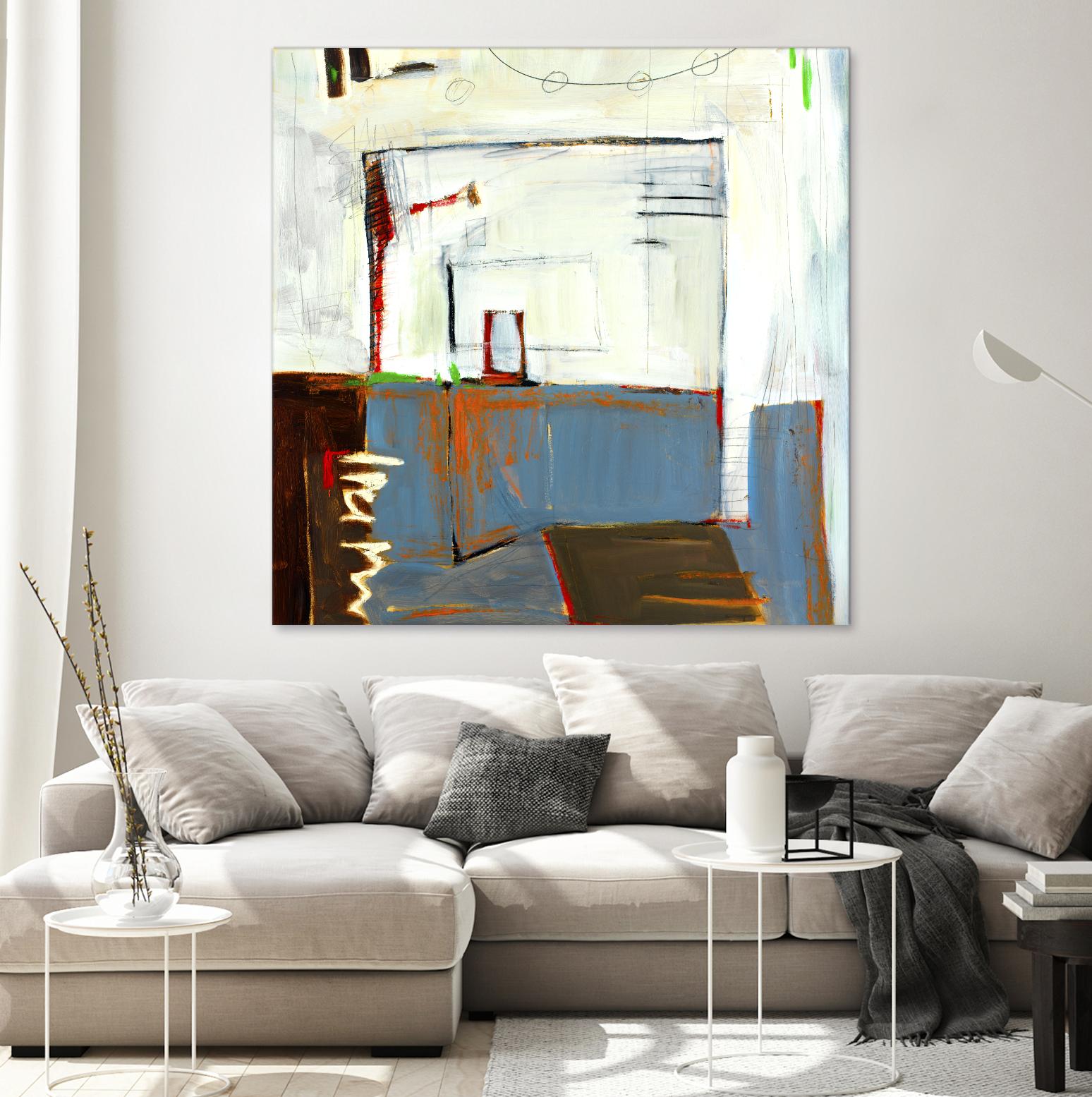 Small Red Door by Mark Pulliam on GIANT ART - blue abstract