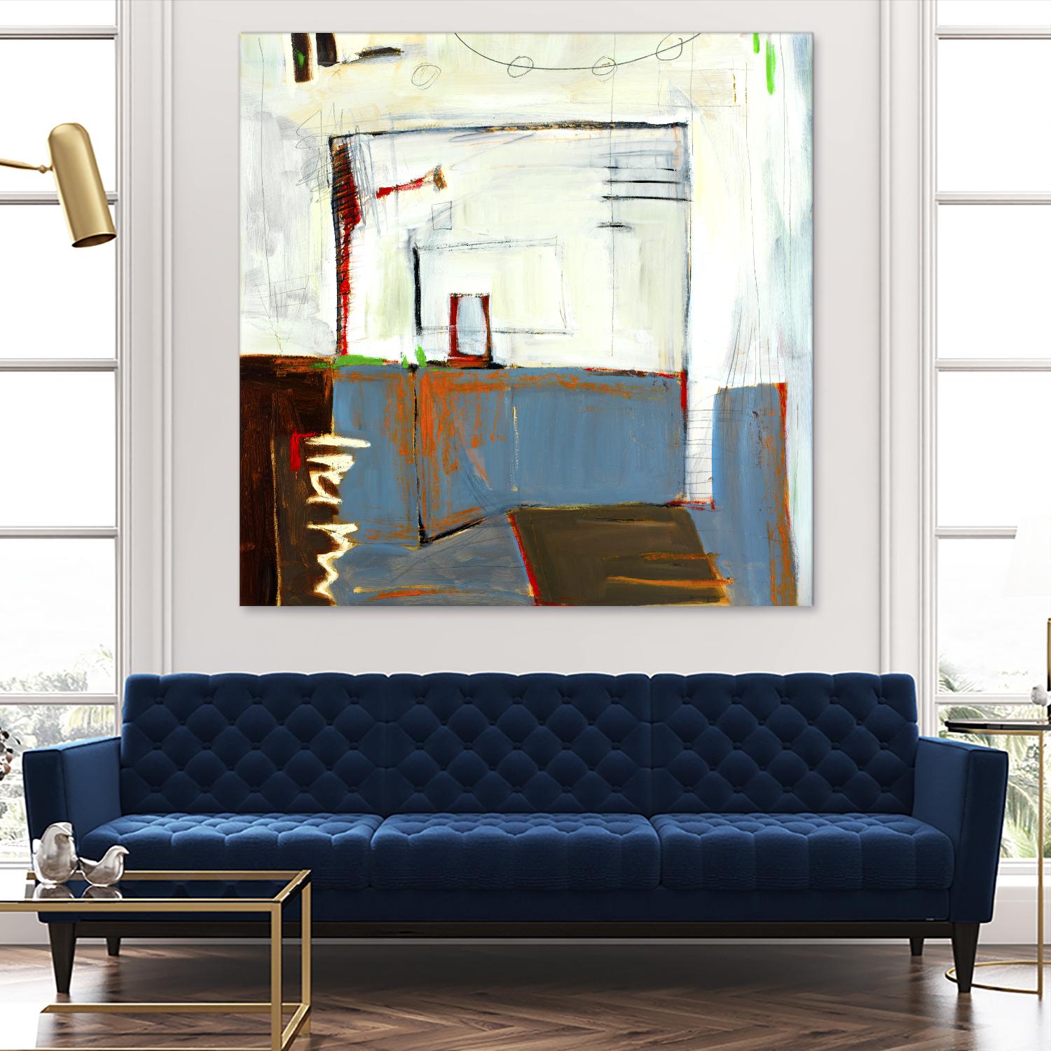 Small Red Door by Mark Pulliam on GIANT ART - blue abstract