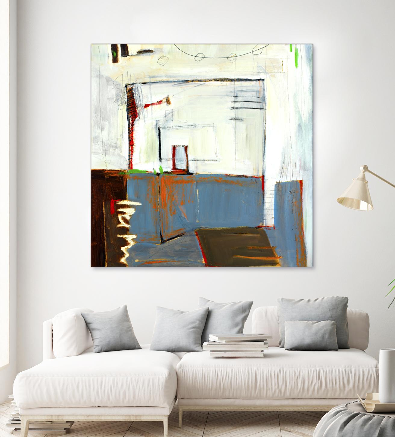 Small Red Door by Mark Pulliam on GIANT ART - blue abstract