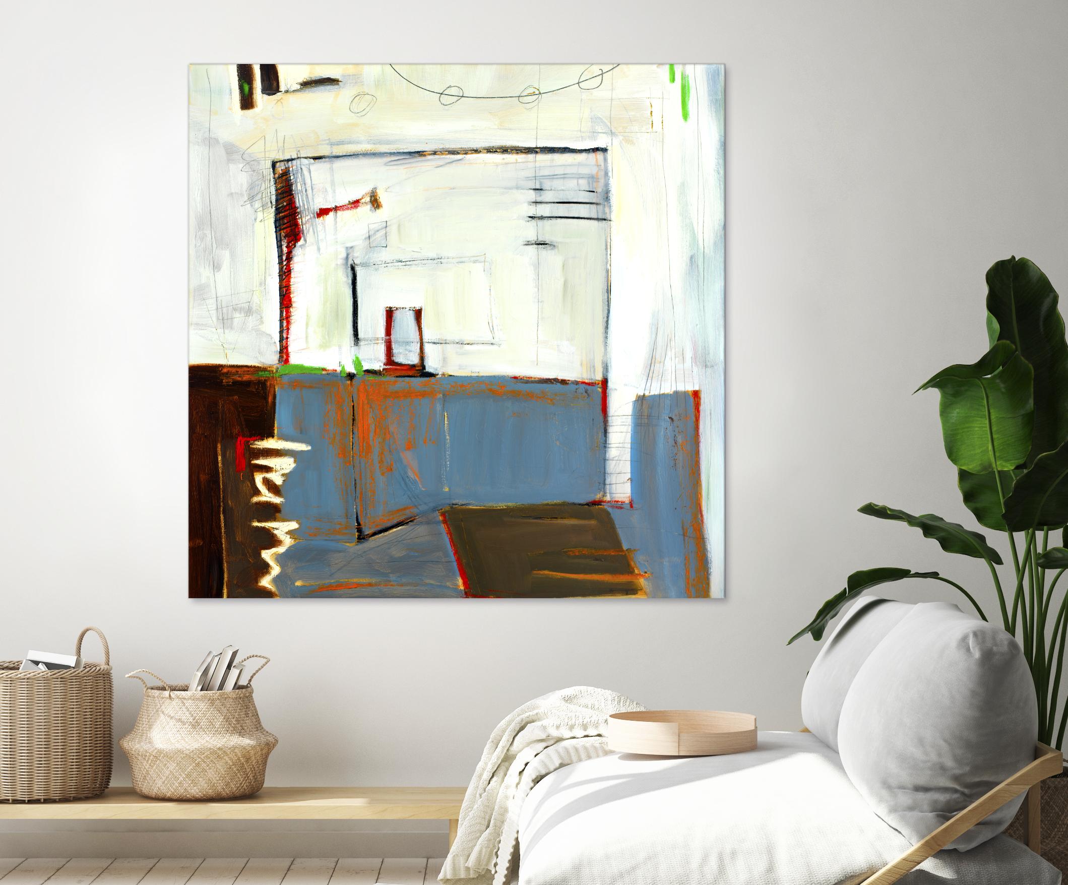 Small Red Door by Mark Pulliam on GIANT ART - blue abstract