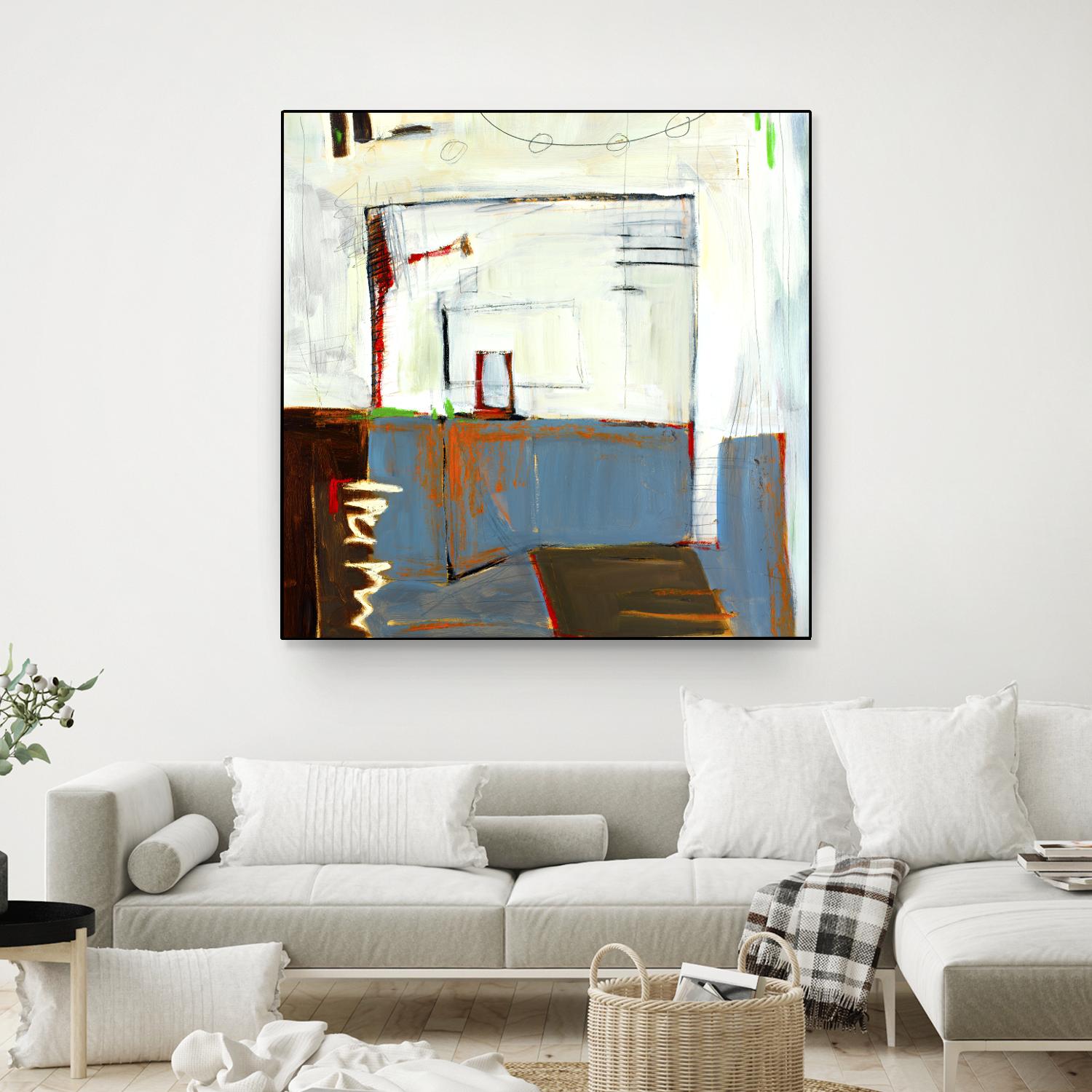 Small Red Door by Mark Pulliam on GIANT ART - blue abstract