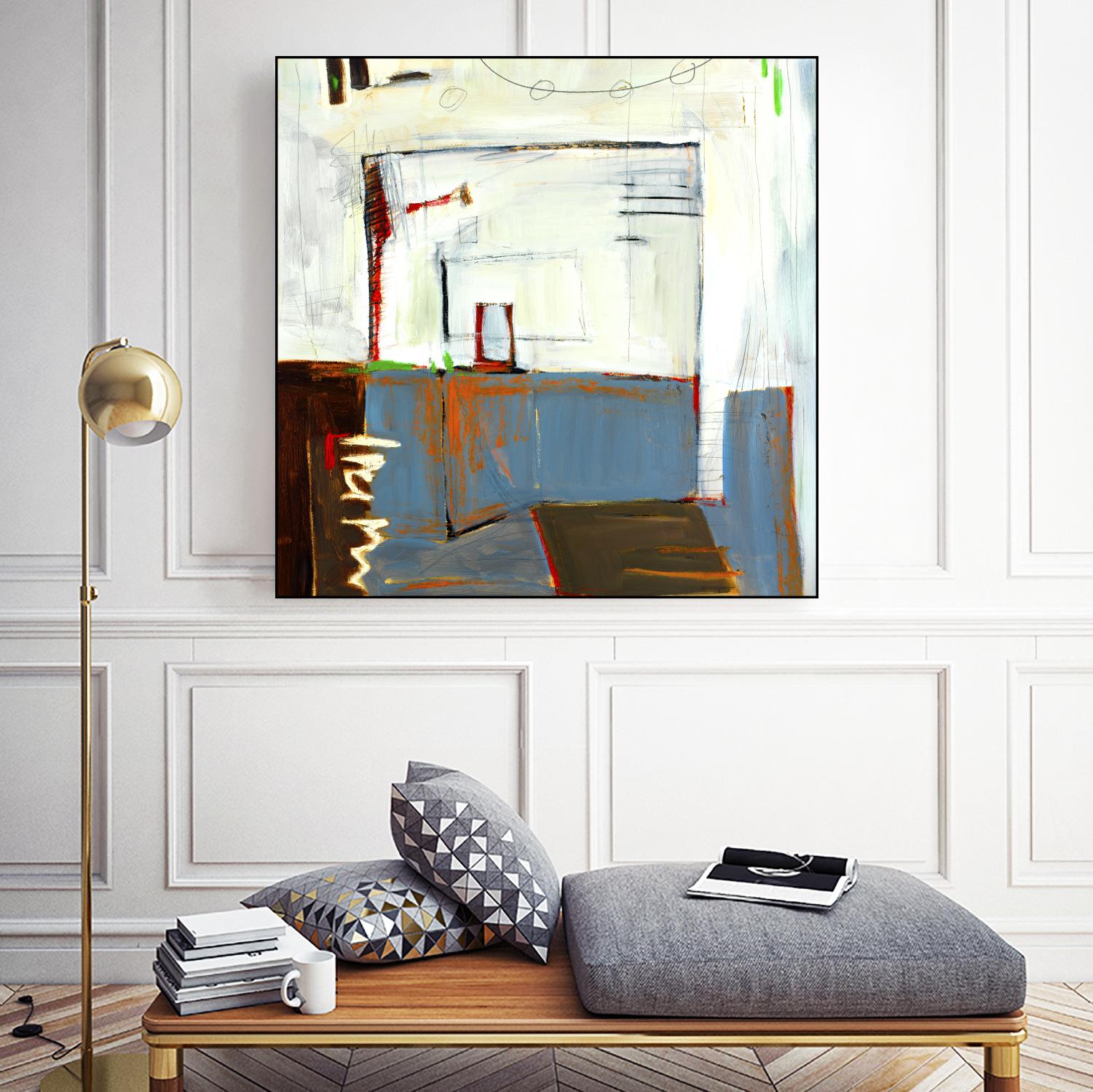 Small Red Door by Mark Pulliam on GIANT ART - blue abstract