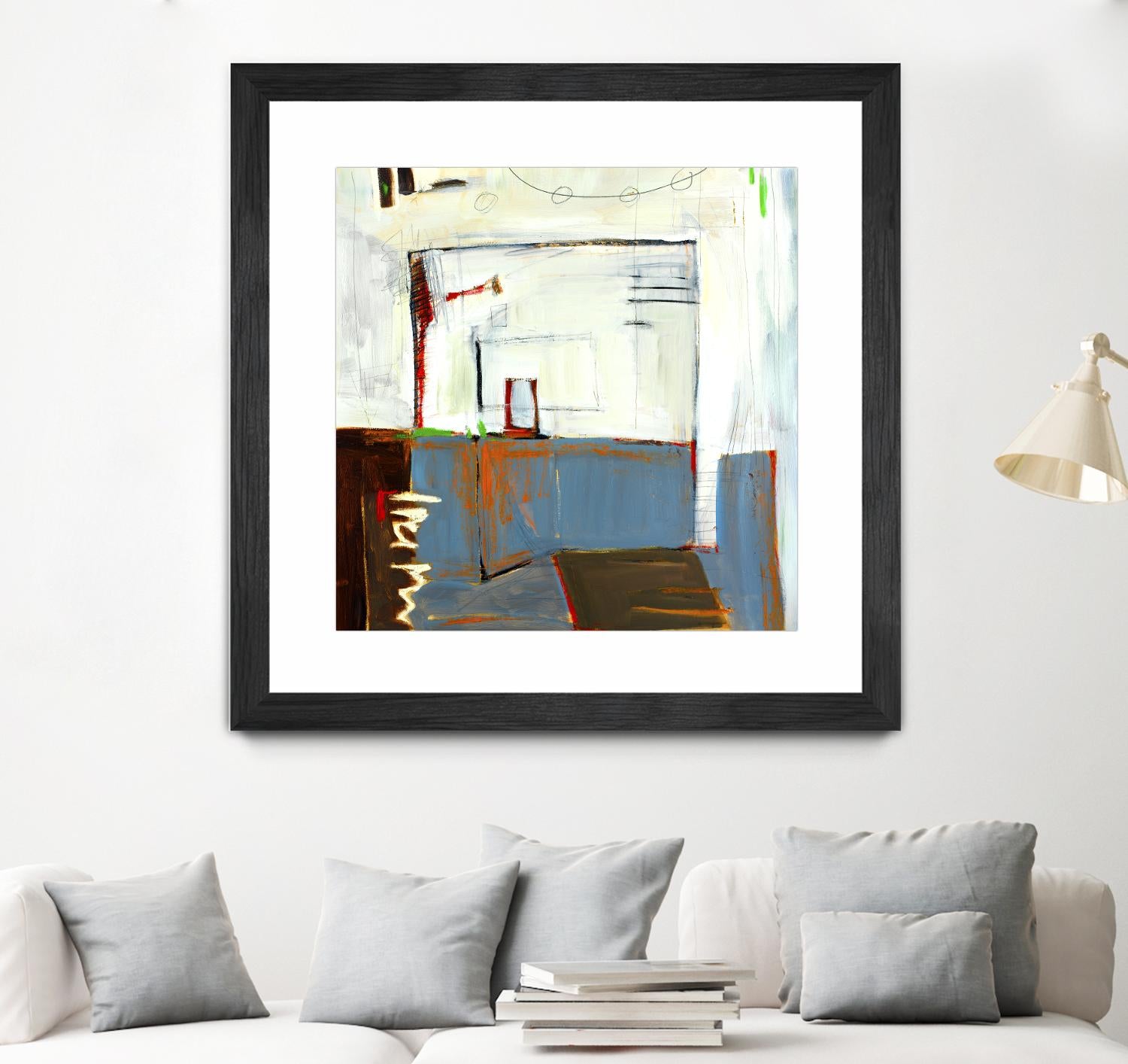 Small Red Door by Mark Pulliam on GIANT ART - blue abstract